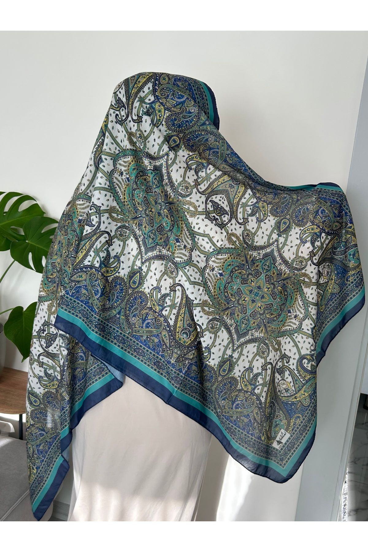 Sümeyye çeyiz Etnik Retro Desen Soft Pamuklu Şal 180*85 cm
