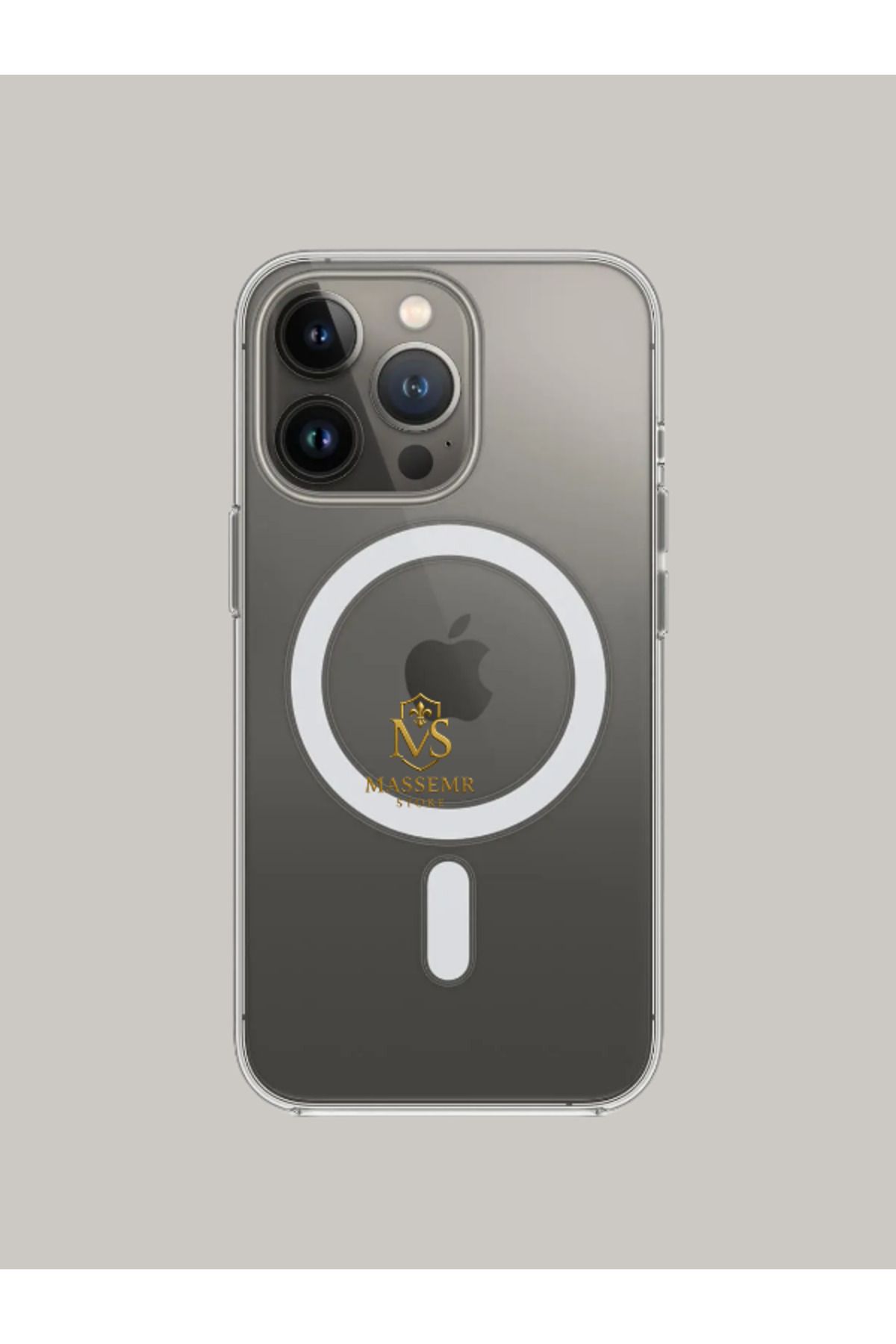 Massemr İPhone 15 Pro Mıknatıslı Şeffaf MagSafe Uyumlu Kılıf – Darbeye Dayanıklı Şarj Destekli
