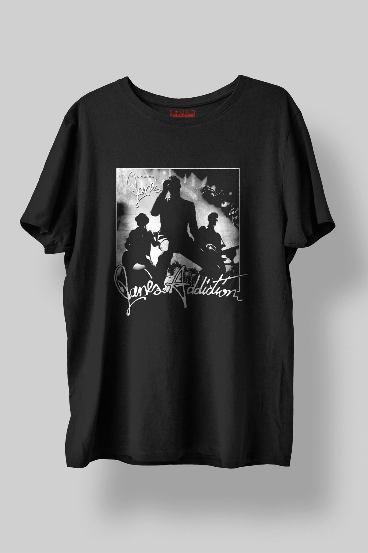 Sound Gorgeous Jane's Addiction Müzik Baskılı Regular Fit Unisex Siyah T-Shirt %100 Pamuk No:0157