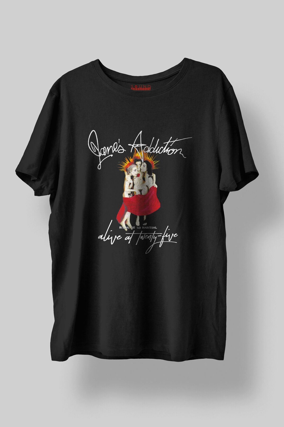 Sound Gorgeous Jane's Addiction Müzik Baskılı Regular Fit Unisex Siyah T-Shirt %100 Pamuk No:0161