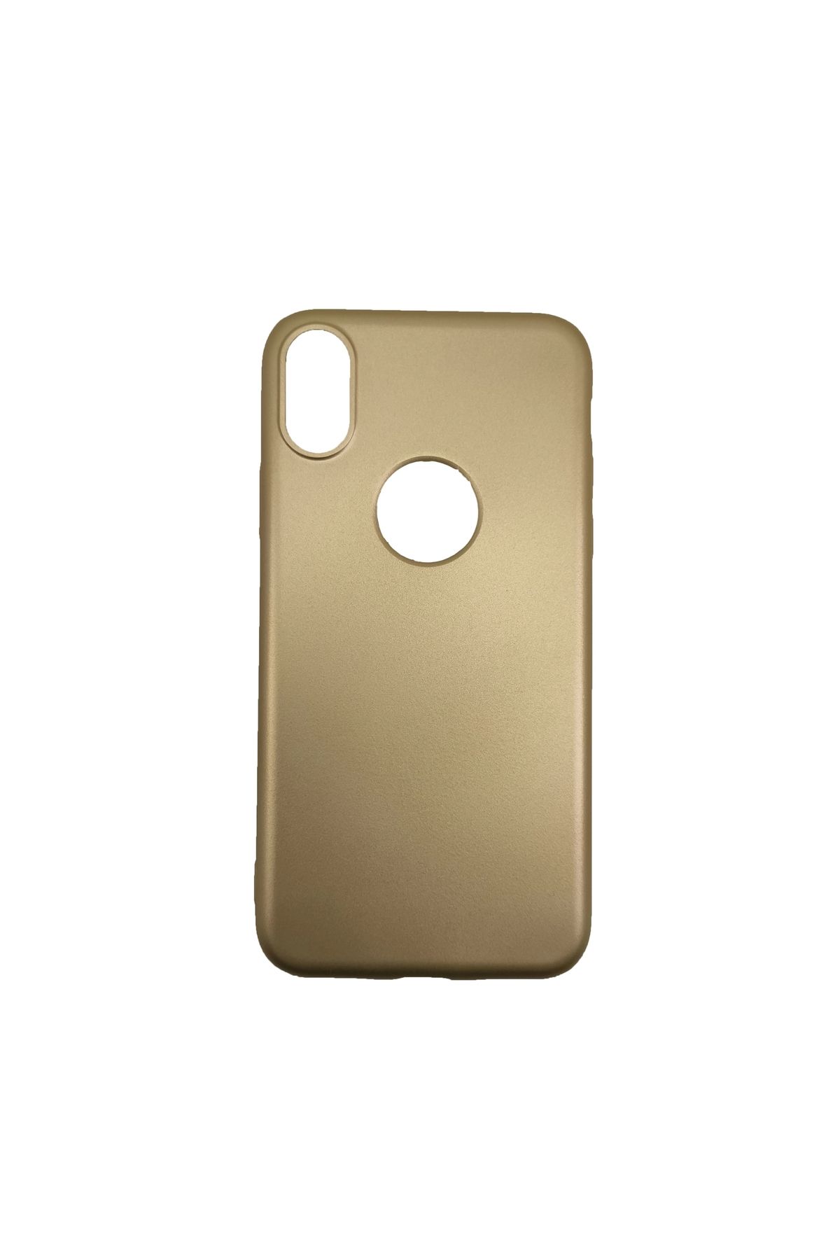 qtop İphone X Ve XS Arka Kılıf Rubber Silikon Gold