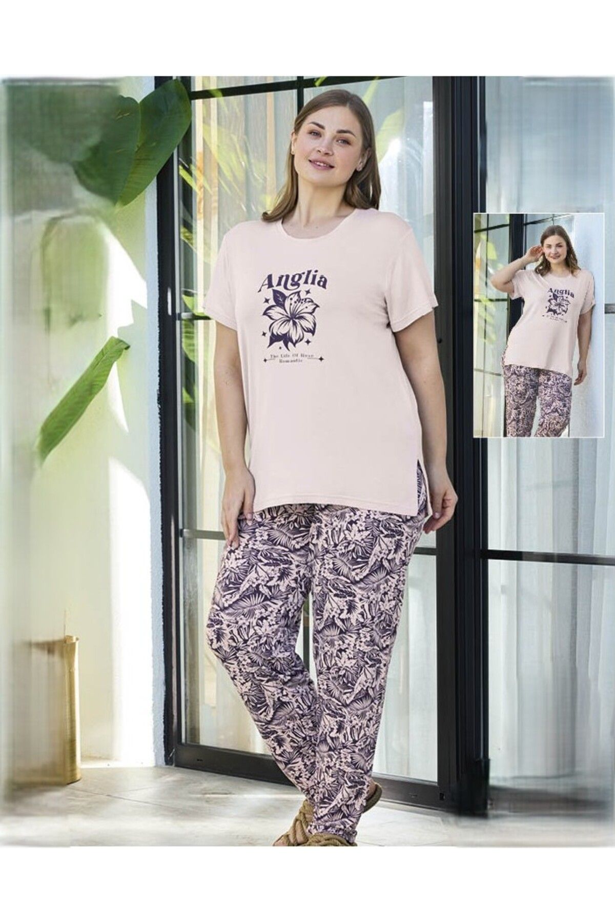 Aydoğan 250136 VİSKON BATTAL KISA KOLLU PIJAMA TAKIMI