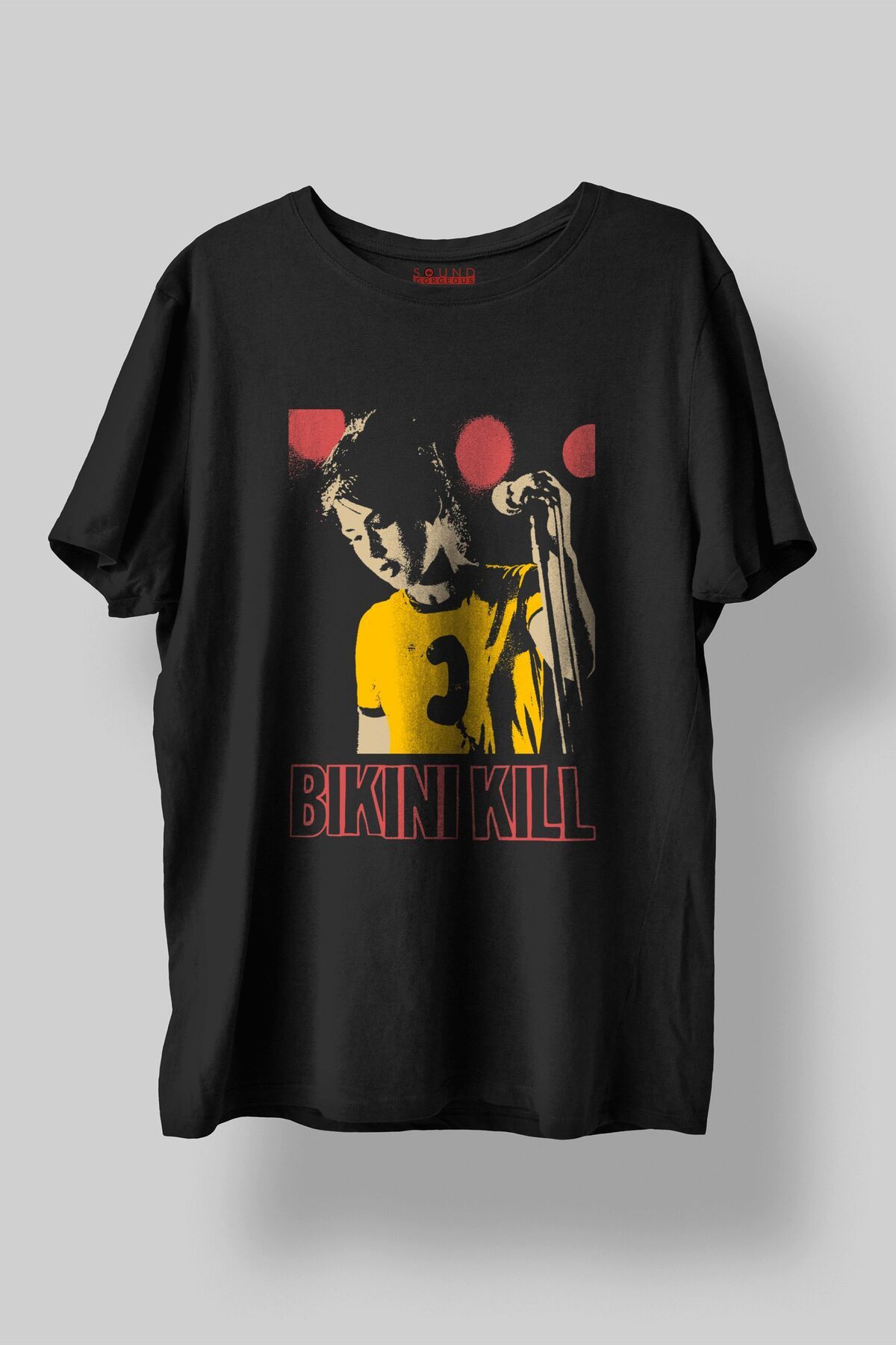 Sound Gorgeous Bikini K*ll Müzik Baskılı Regular Fit Unisex Siyah T-Shirt %100 Pamuk No:0048