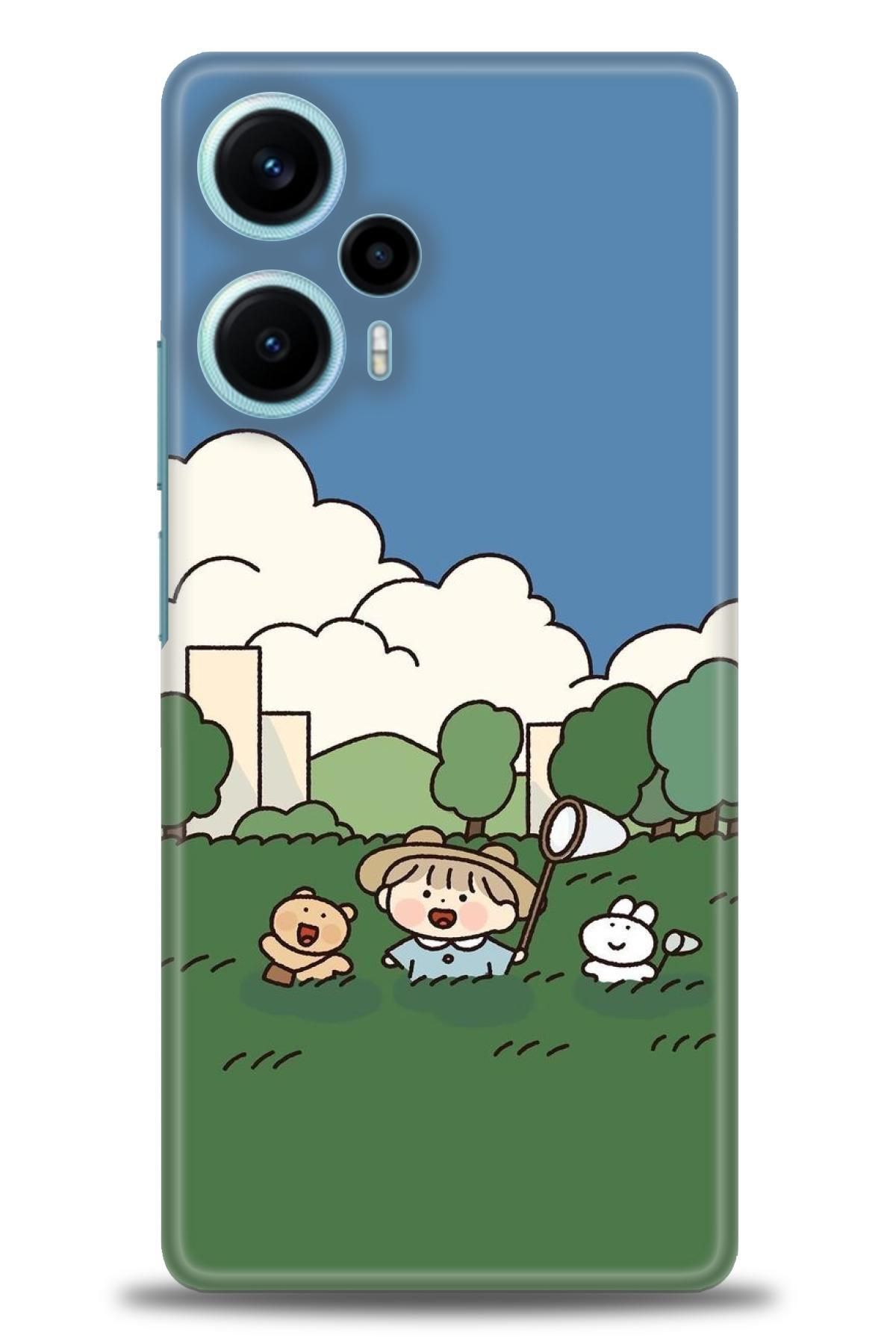 CooperTech Xiaomi Poco F5 İle Uyumlu HD Baskılı Desenli Silikon Kılıf - 450