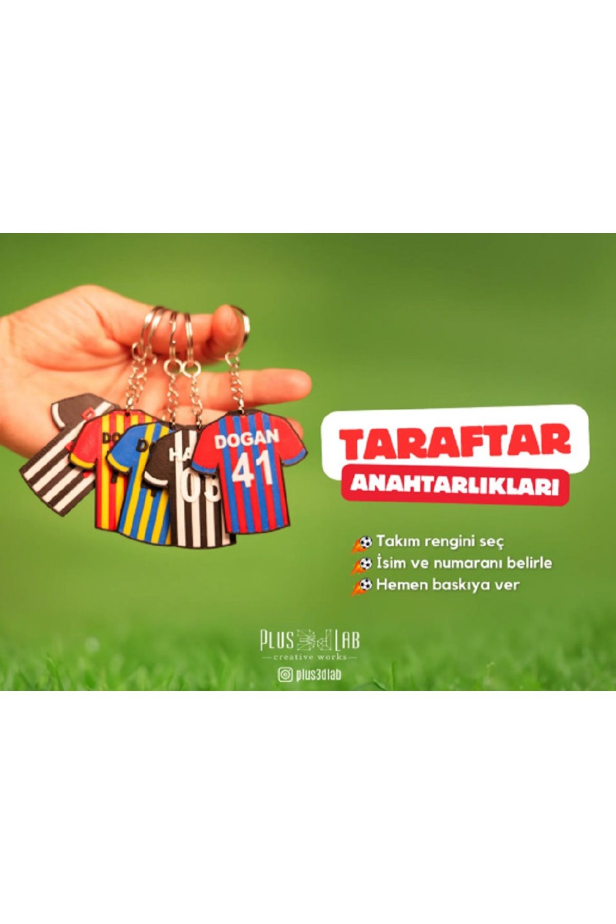Gezegenshopping Özelleştirilebilir Taraftar Forması Anahtarlık
