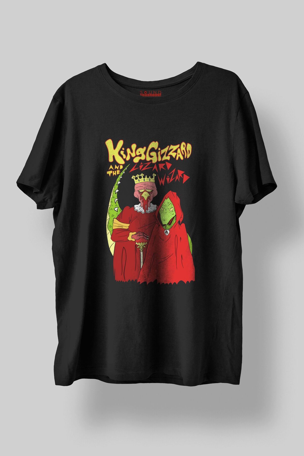 Sound Gorgeous King Gizzard Lizzard Wizard Müzik Baskılı Regular Fit Unisex Siyah T-Shirt %100 Pamuk No:0201