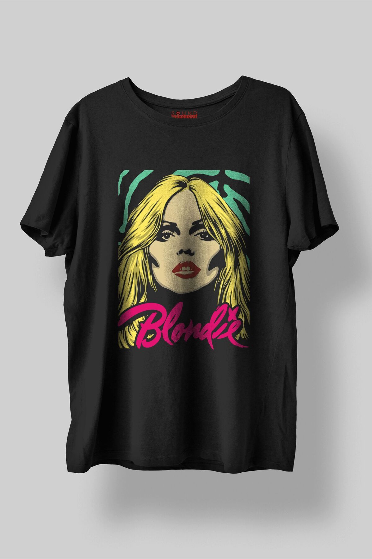 Sound Gorgeous Blondie Müzik Baskılı Regular Fit Unisex Siyah T-Shirt %100 Pamuk No:0059
