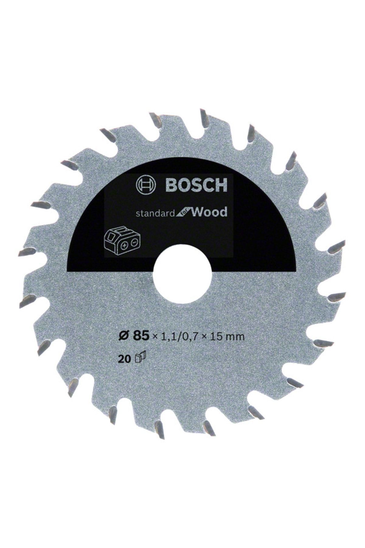 Bosch - Standard For Serisi Ahşap Için Akülü Daire Testere Bıçağı 85*15 Mm 20 Diş