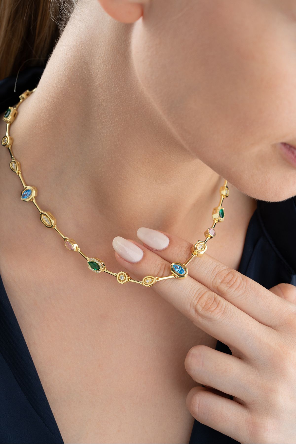 Silvano Jewelry 925 Ayar Gümüş Trend Model Kolye