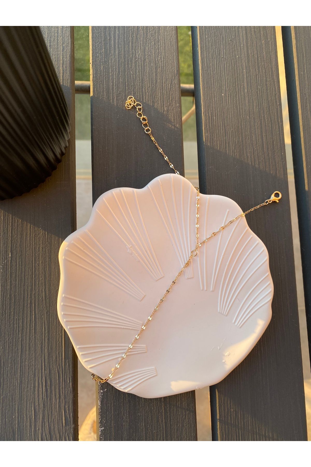 JEWELRY Zincir Detay Gold Şahmeran