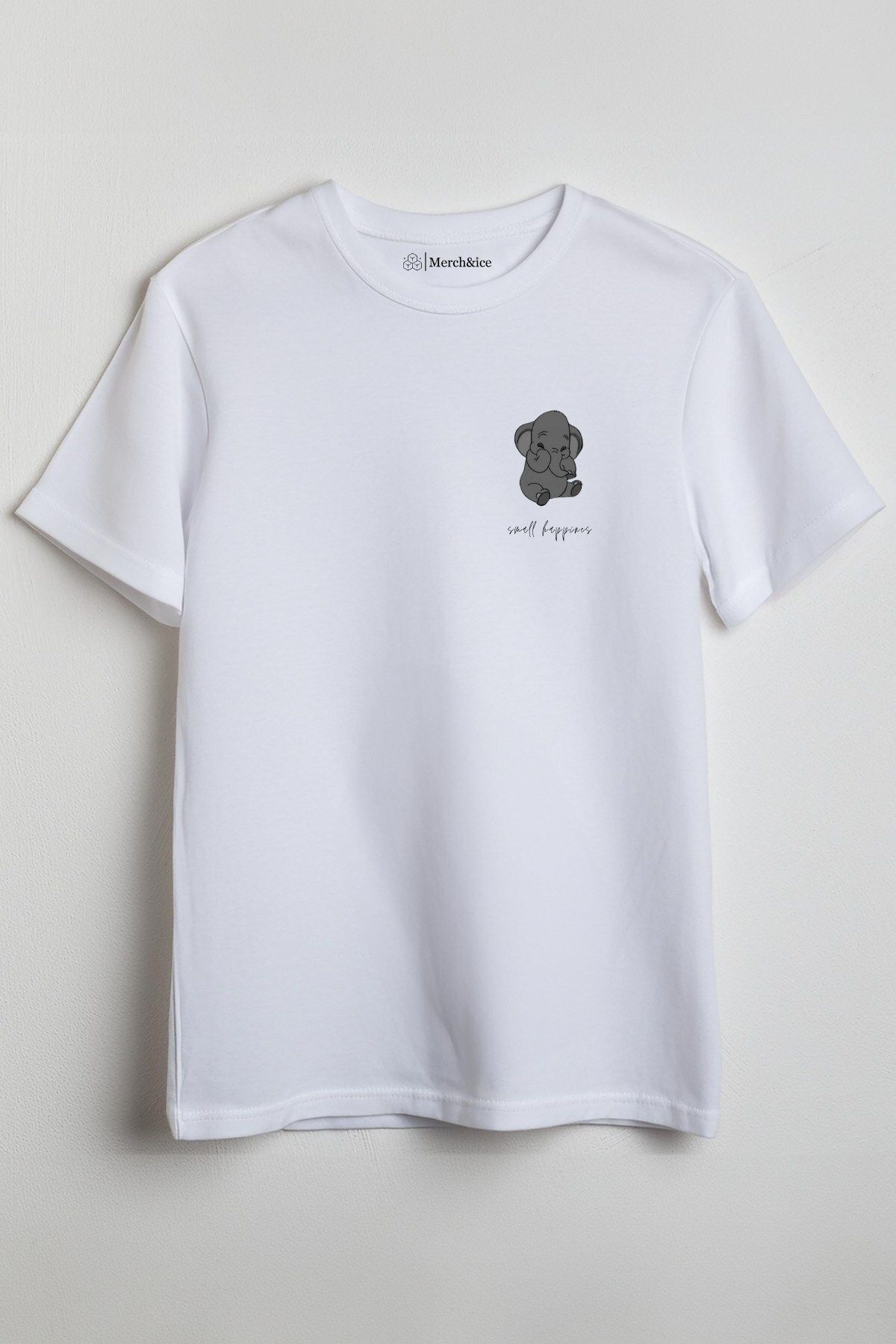 Merch&ice Small Happiness Elephant Baskılı Unisex T-Shirt