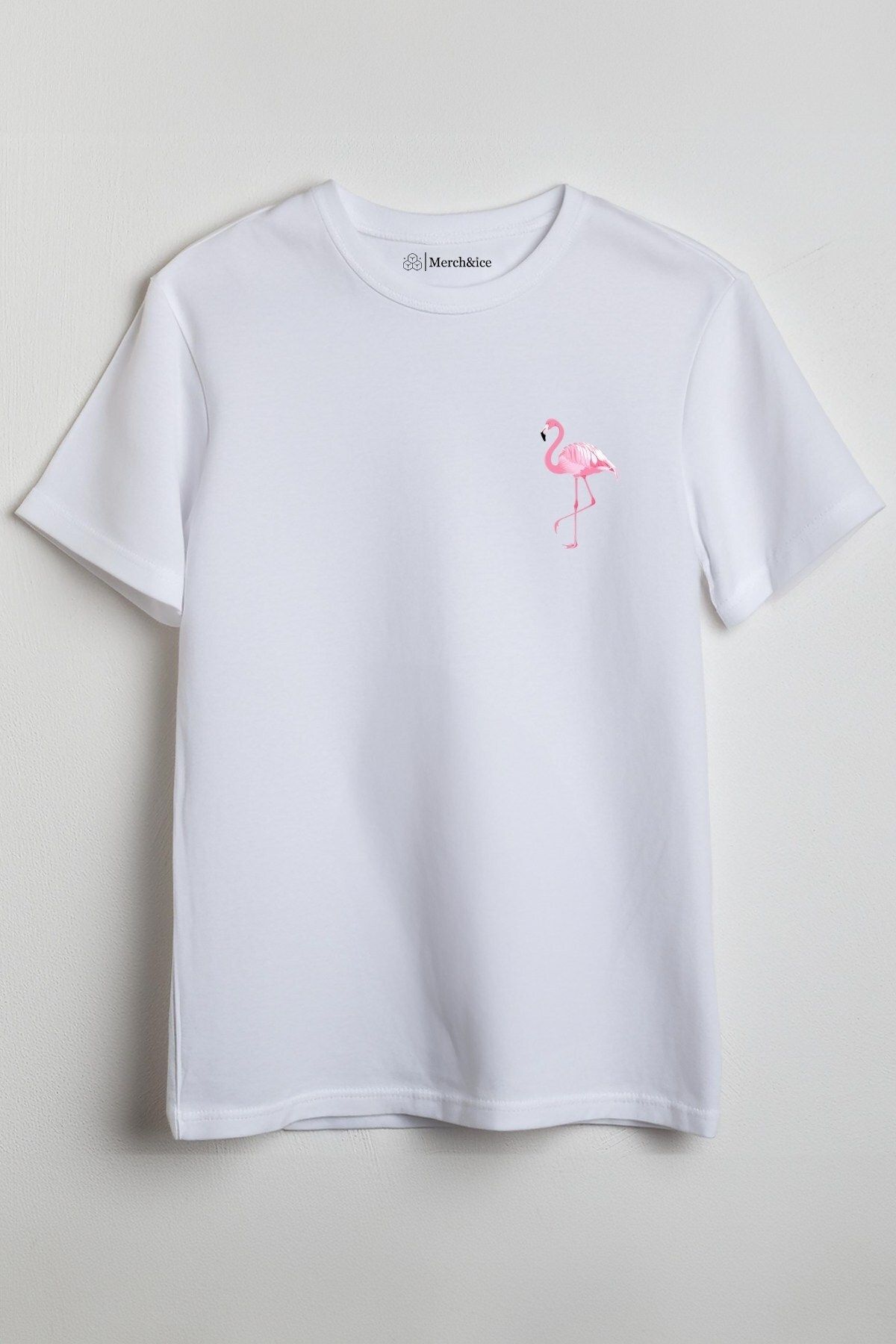 Merch&ice Flamingo Göğüs Baskılı Unisex T-Shirt