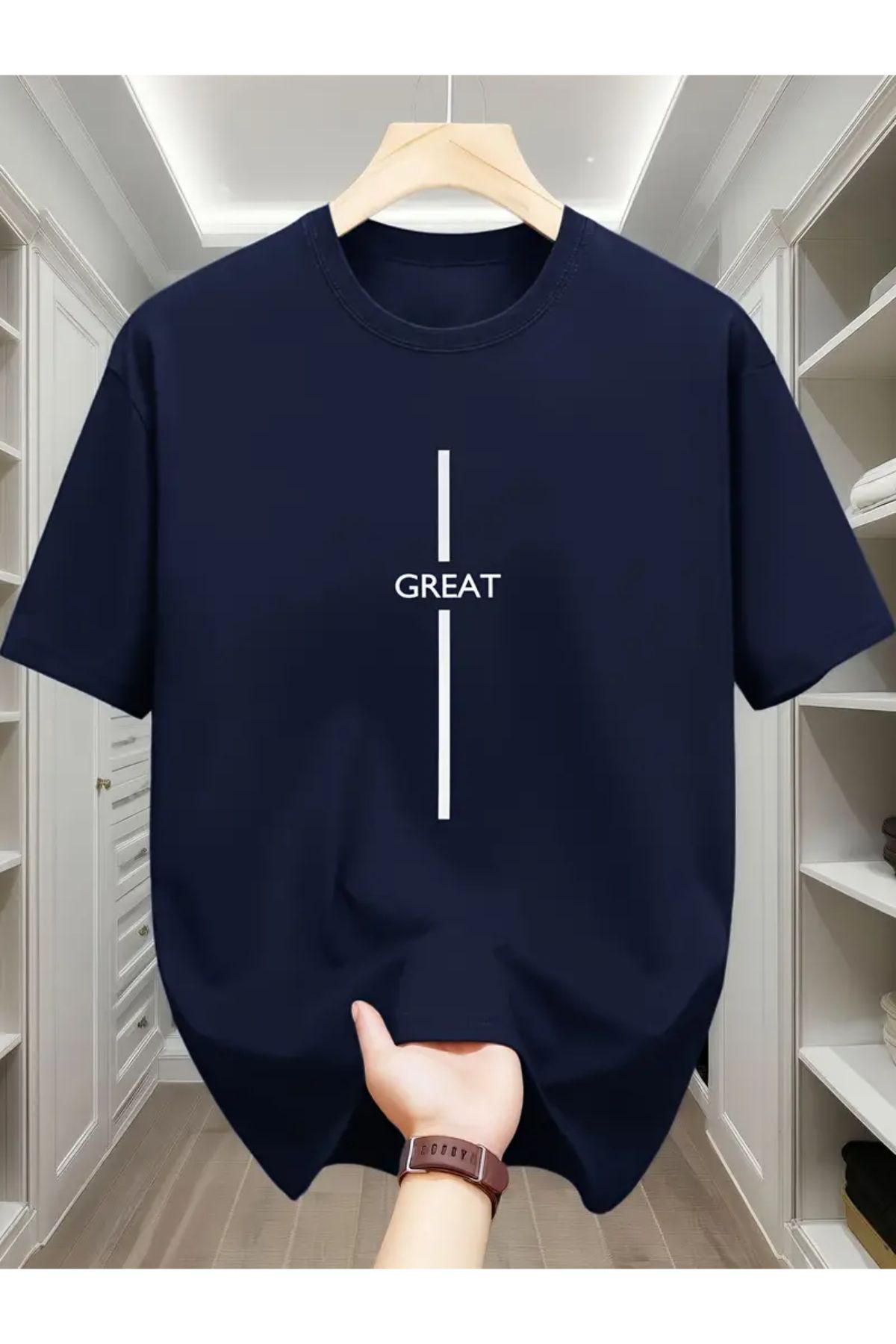 MANCY Unisex Great Baskılı Oversize T-shirt