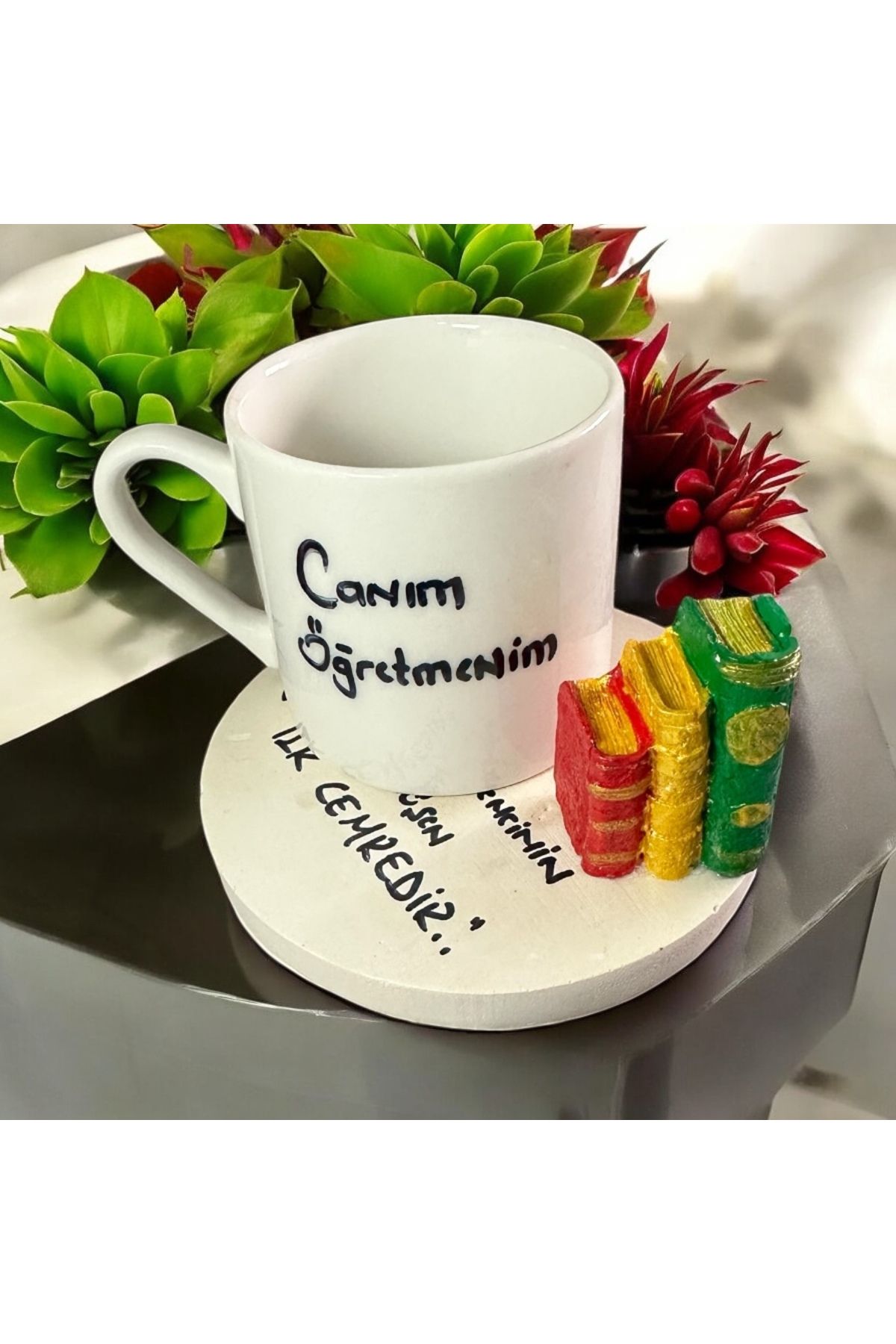 evdeki atölyem Canım öğretmenim yazılı tasarım kahve fincanı