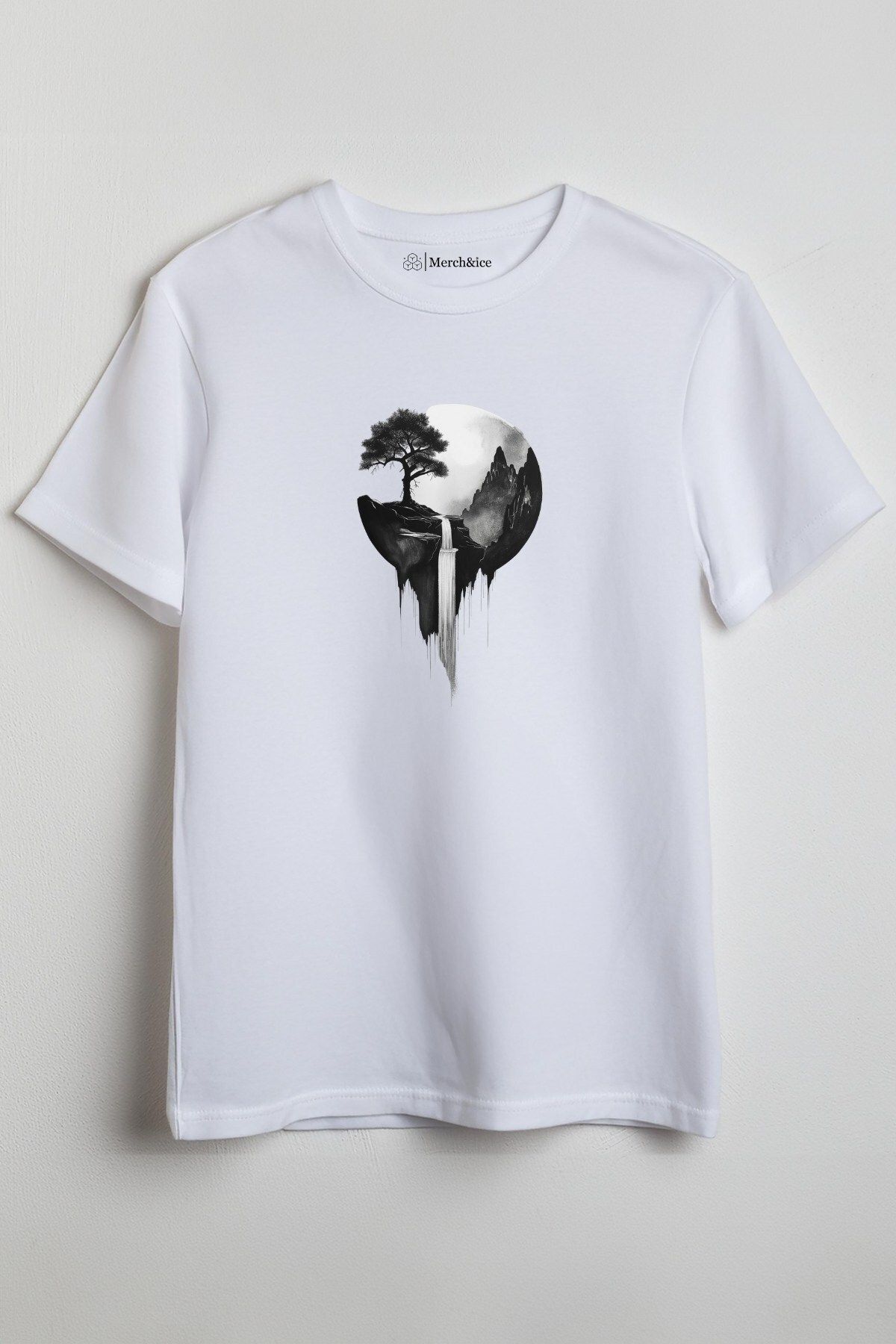 Merch&ice Şelale Baskılı Unisex T-Shirt