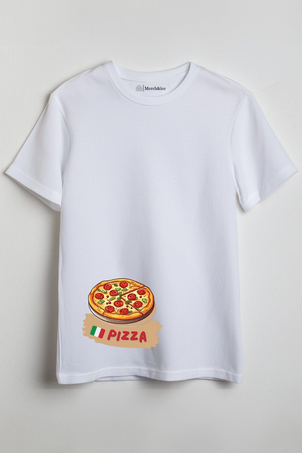 Merch&ice Pizza İtalya Baskılı Unisex T-Shirt