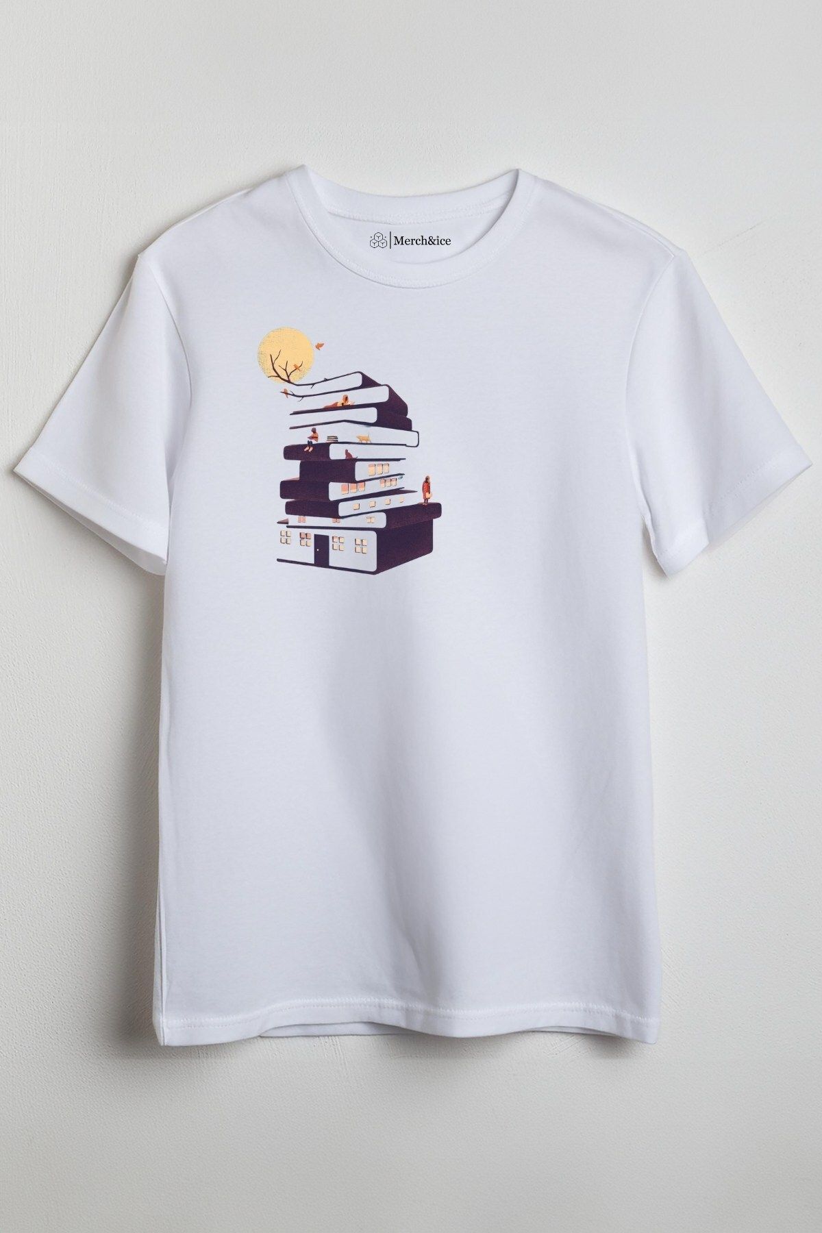 Merch&ice Kitaphane Baskılı Unisex T-Shirt