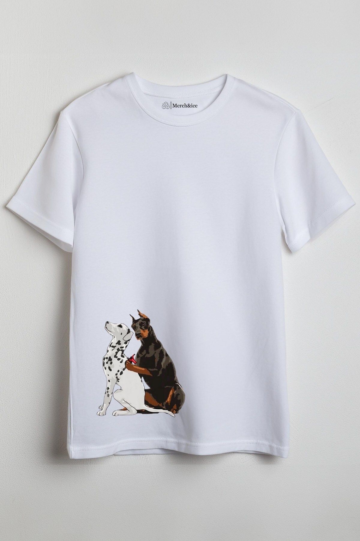 Merch&ice Dalmaçya Dövmeli Köpek Baskılı Unisex T-Shirt