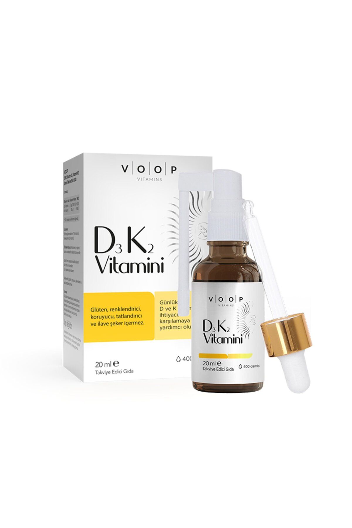 VOOP Vitamin D3k2 Sprey - Damla 20 Ml
