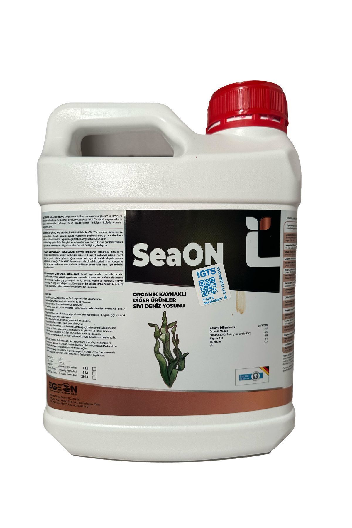 EGEON SEAON 5 LT ORGANİK KAYNAKLI SIVI DENİZ YOSUNU