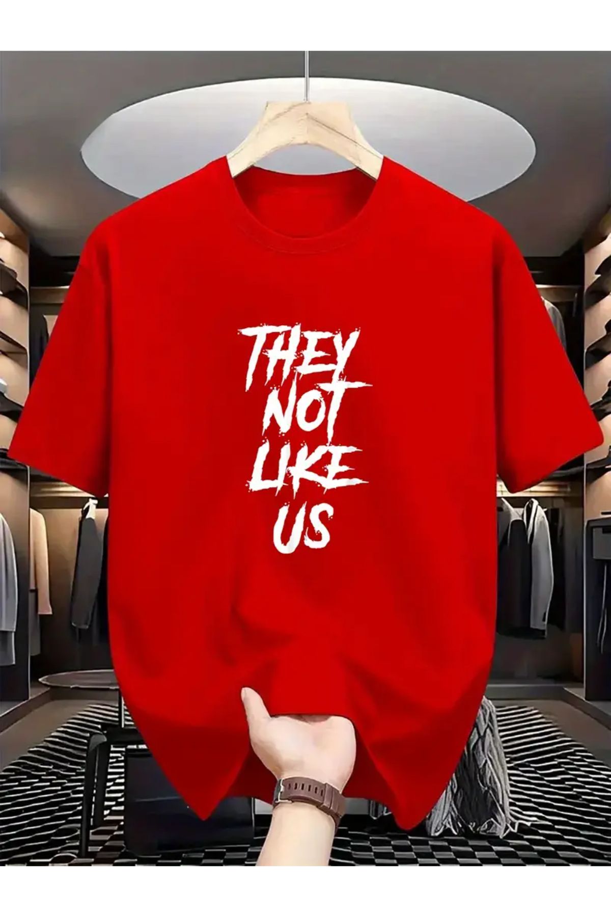 MANCY Unisex They Not Like Us Baskılı Oversize T-shirt