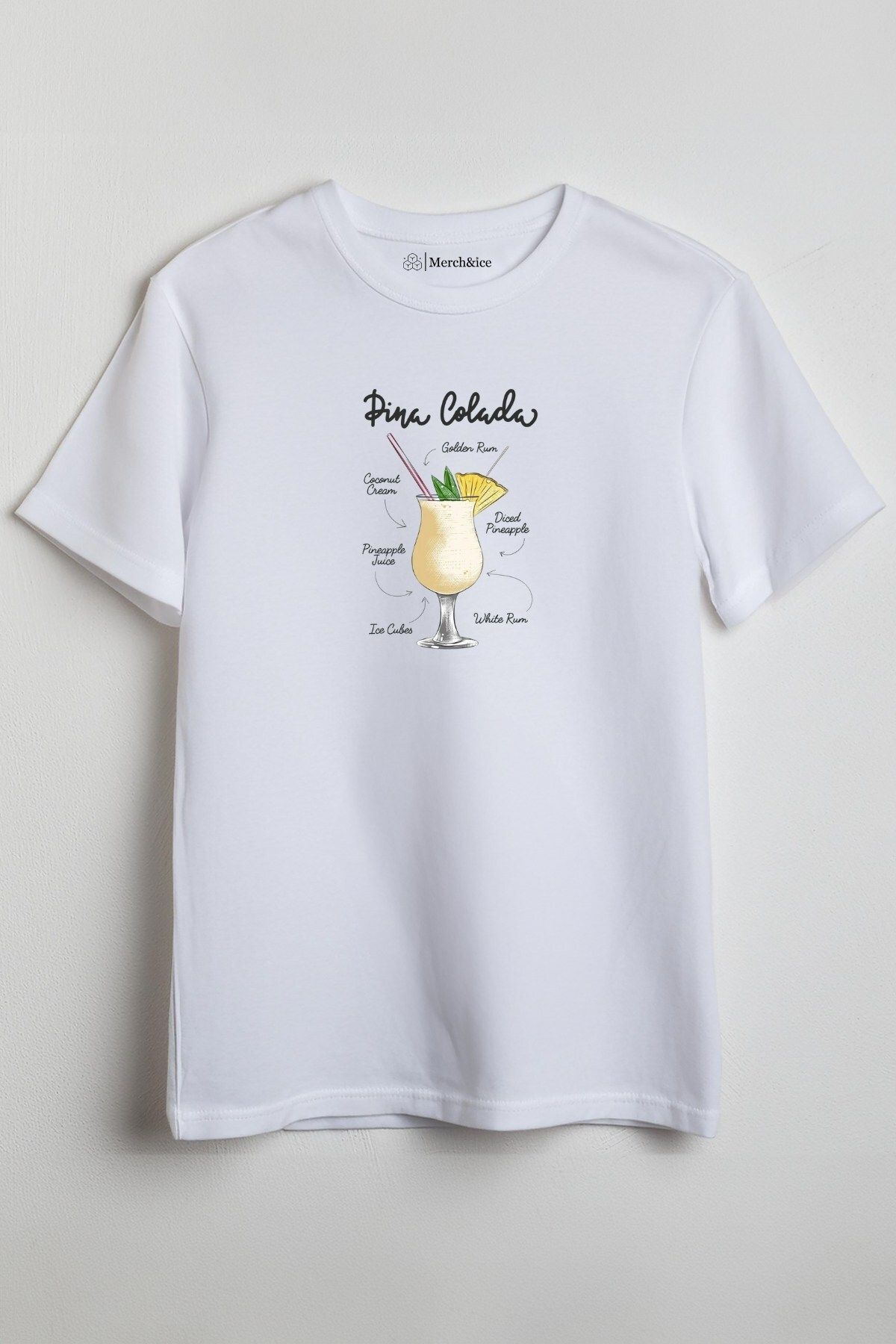 Merch&ice Tarifli Pina Coladas Baskılı Unisex T-Shirt