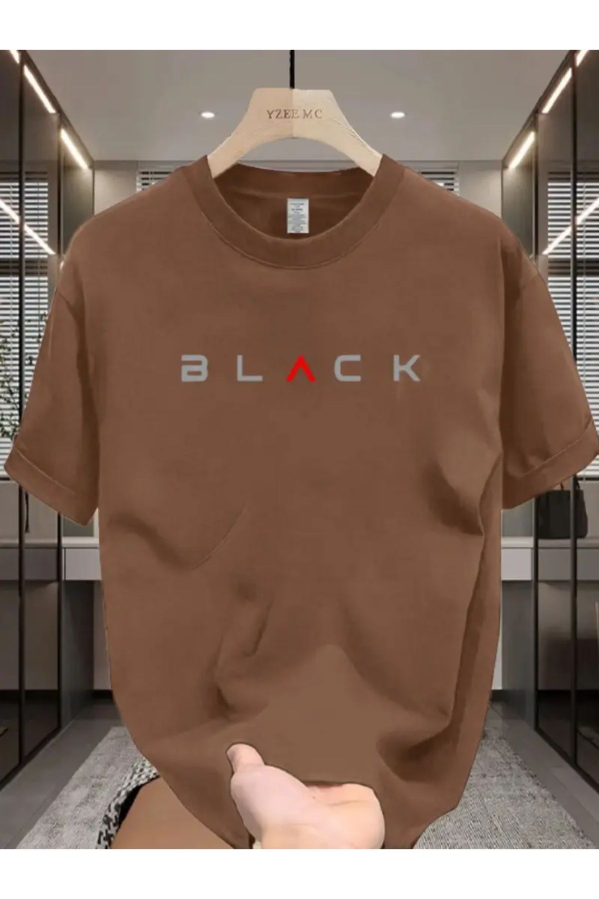 MANCY Unisex Black Baskılı Oversize T-shirt