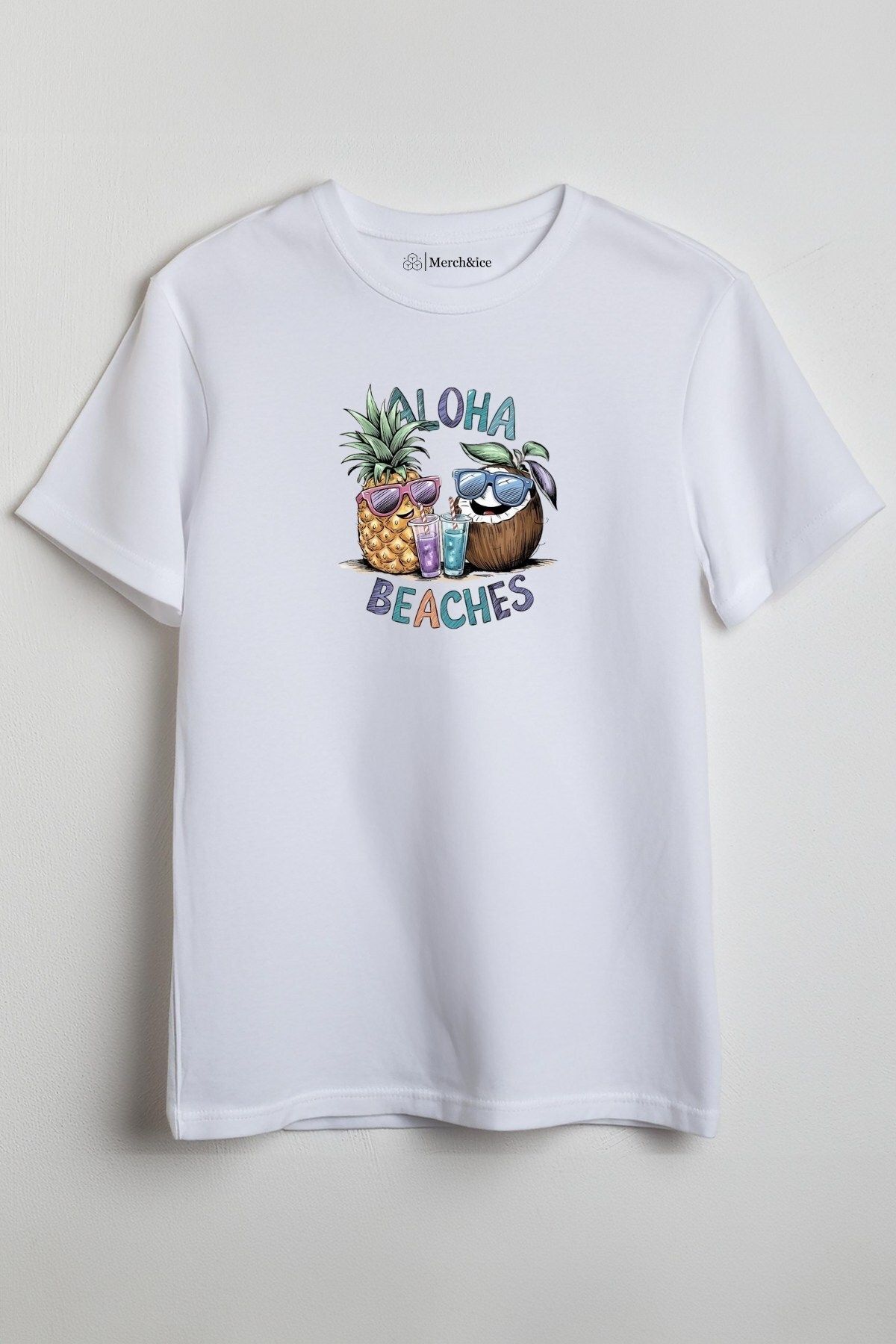 Merch&ice Aloha Beaches Baskılı Unisex T-Shirt