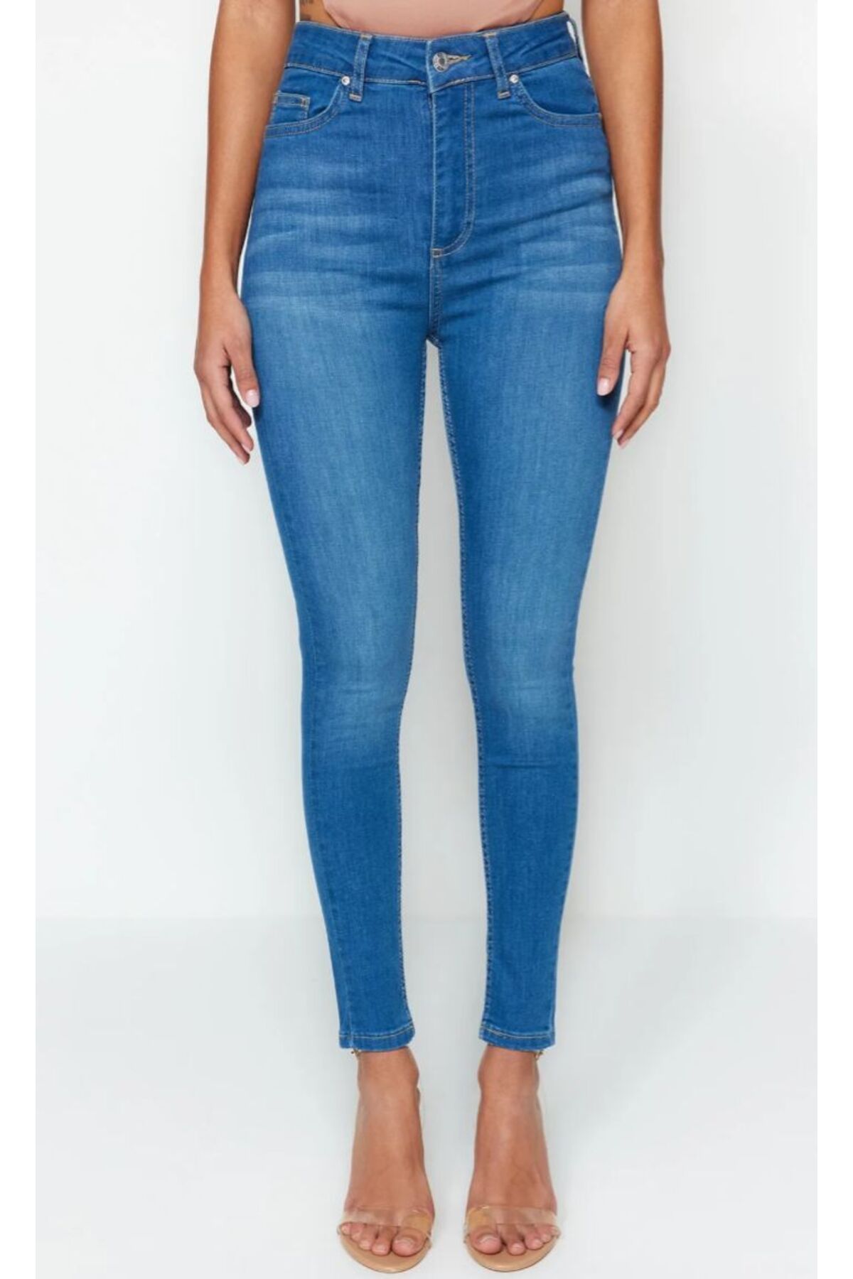 KARACAN COMPANY İncelten Etki Yüksek Bel Skinny Jeans