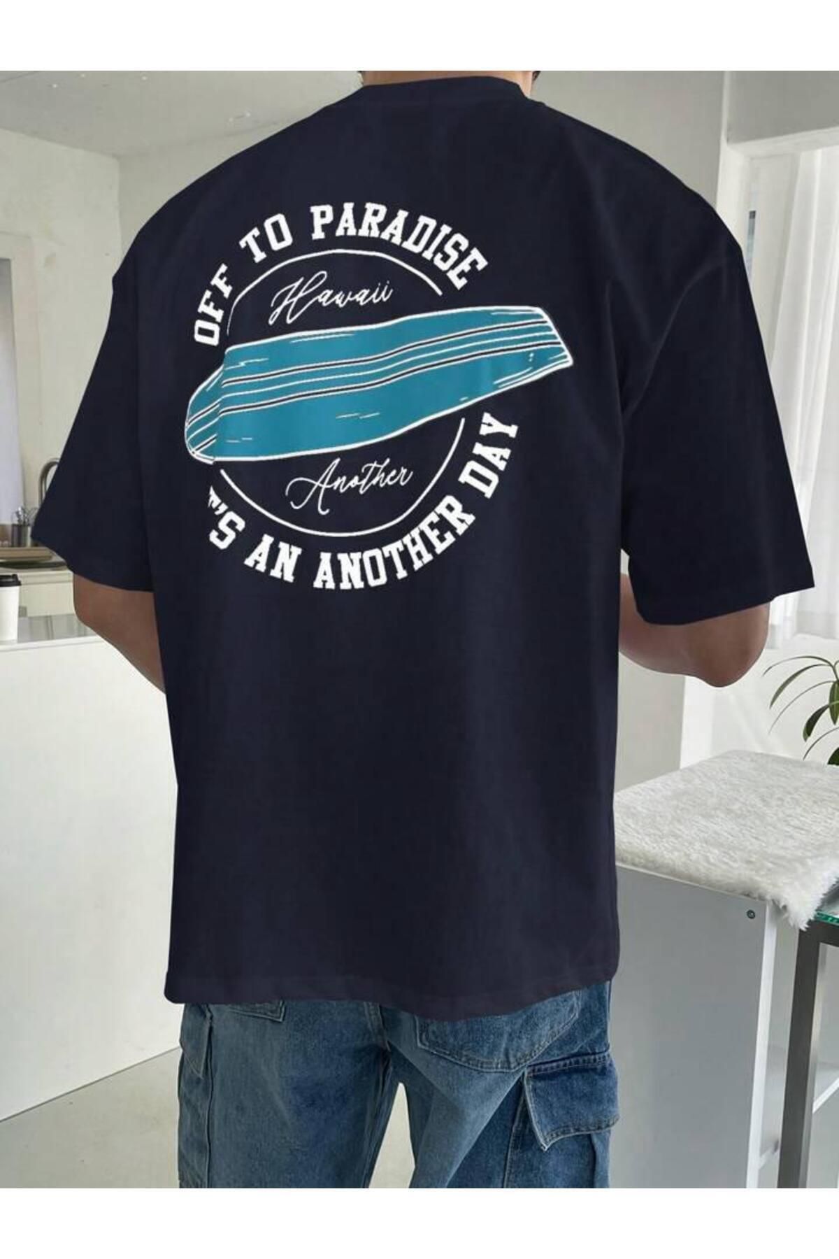 MANCY Unisex Of The Paradise Baskılı Oversize %100 Pamuk T-shirt