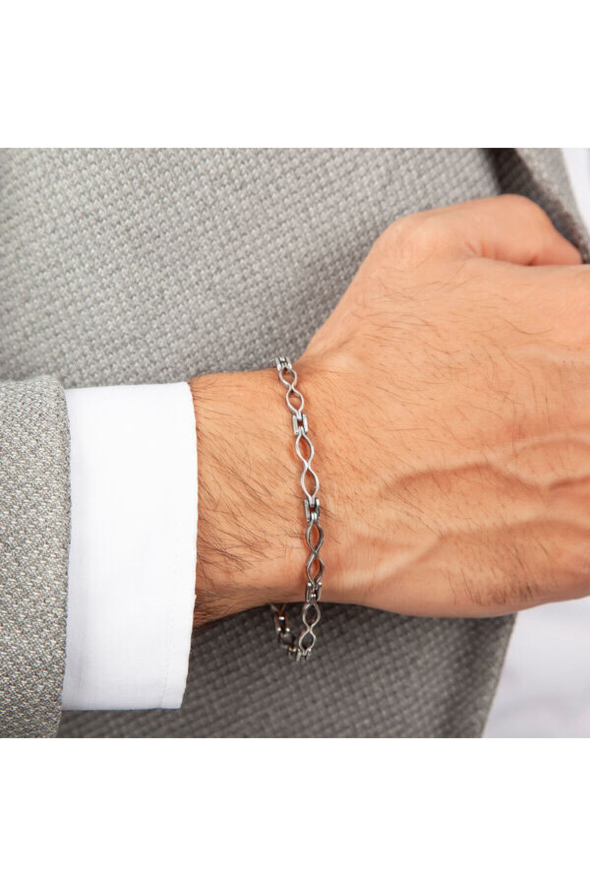 shop Oksitli 925 Ayar Gümüş Erkek Bileklik