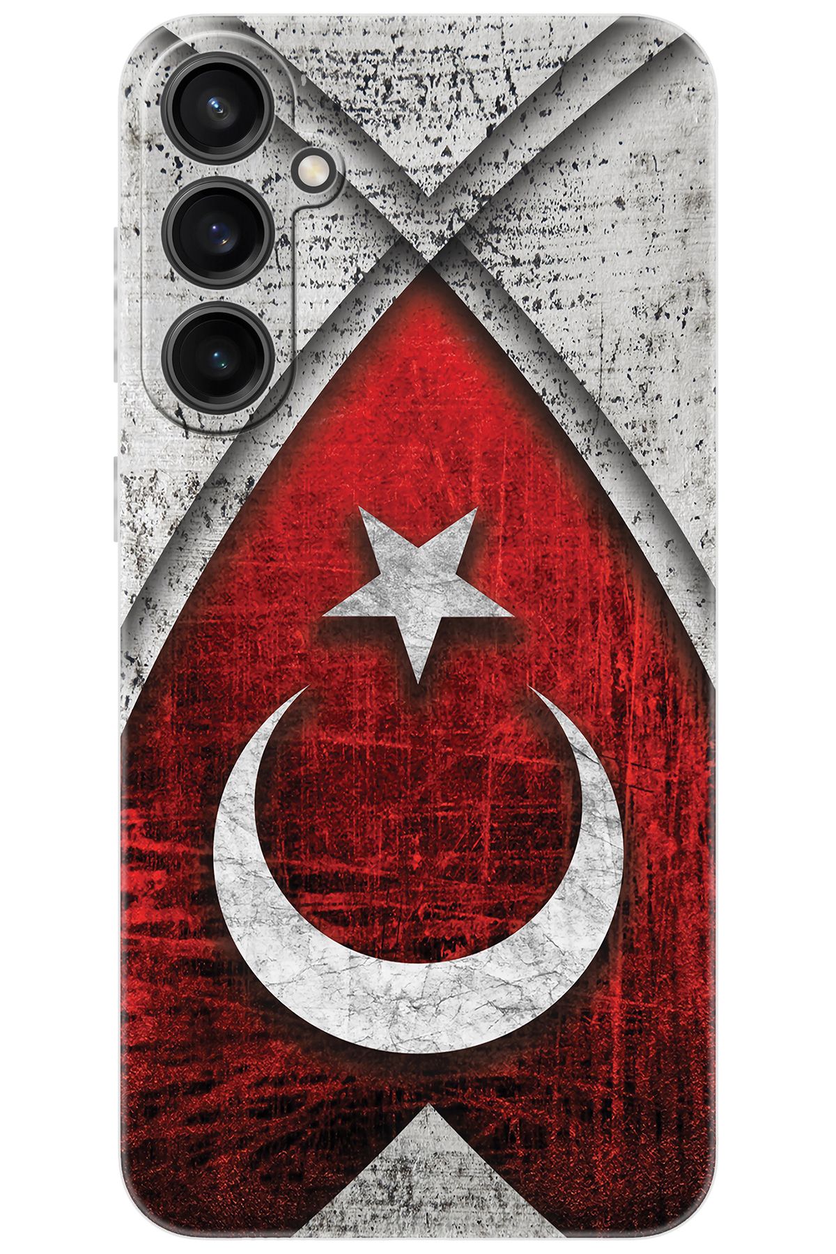 Ceppare Samsung Galaxy S23 FE (SM-S711B) Uyumlu Kılıf Desen Silikon Türk Bayrağı Tasarım STK:380 CP-dS3ptRM