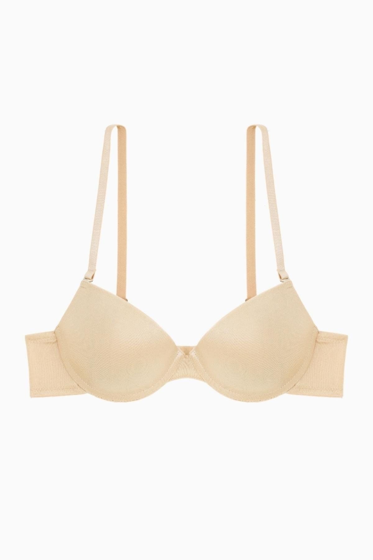 Lingerie Askılı Mikro Sütyen - Soft Push Up, Yarı Dolgulu