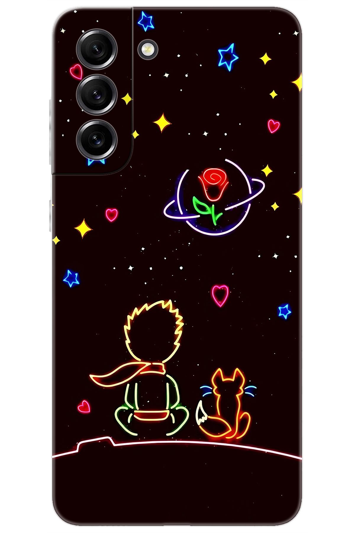 Ceppare Samsung Galaxy S21 FE (SM-G990E) Uyumlu Kılıf Desen Baskılı Silikon Küçük Prens STK:642 CP-Tuhs8un