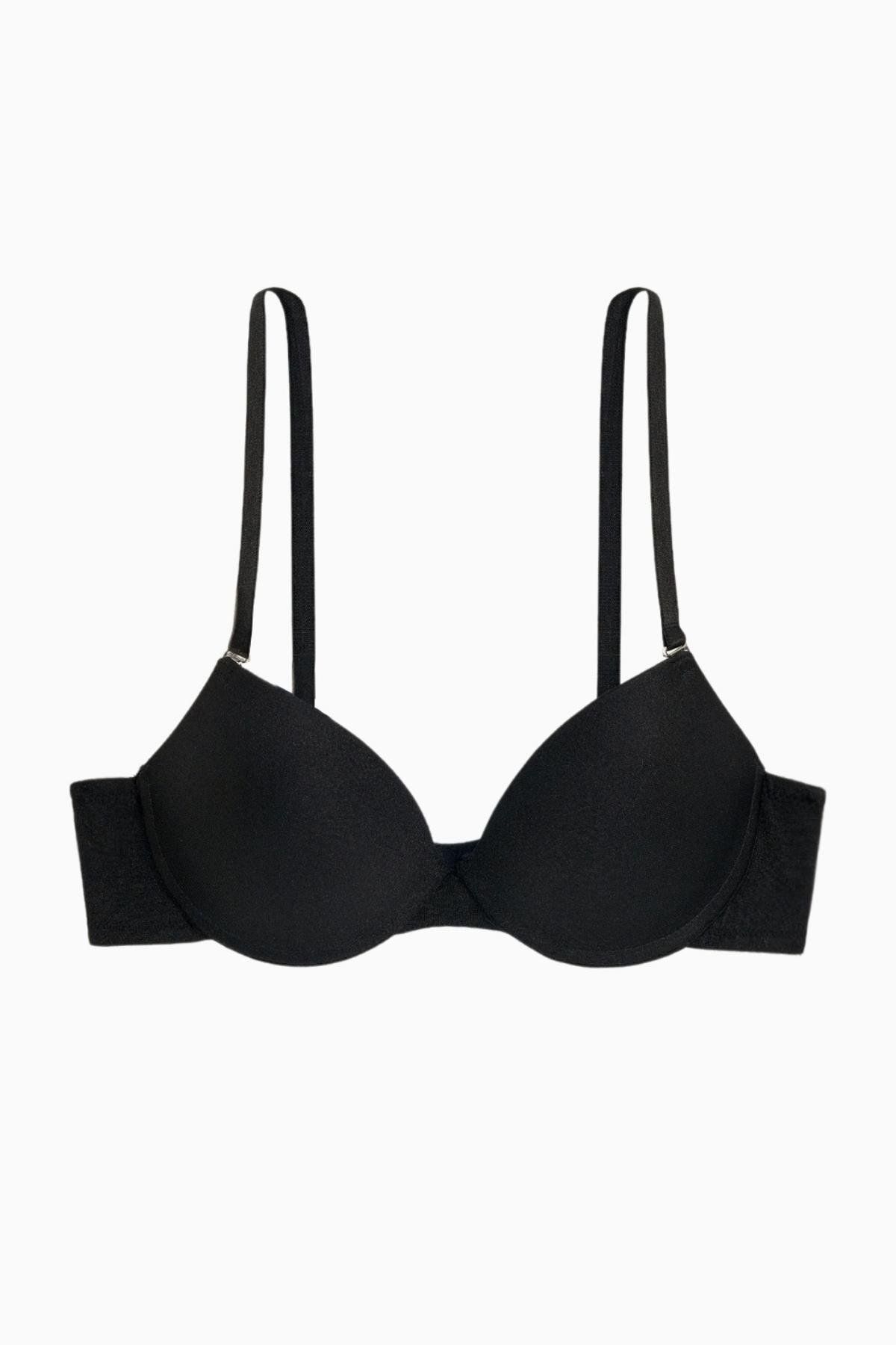Lingerie Askılı Mikro Sütyen - Soft Push Up, Yarı Dolgulu