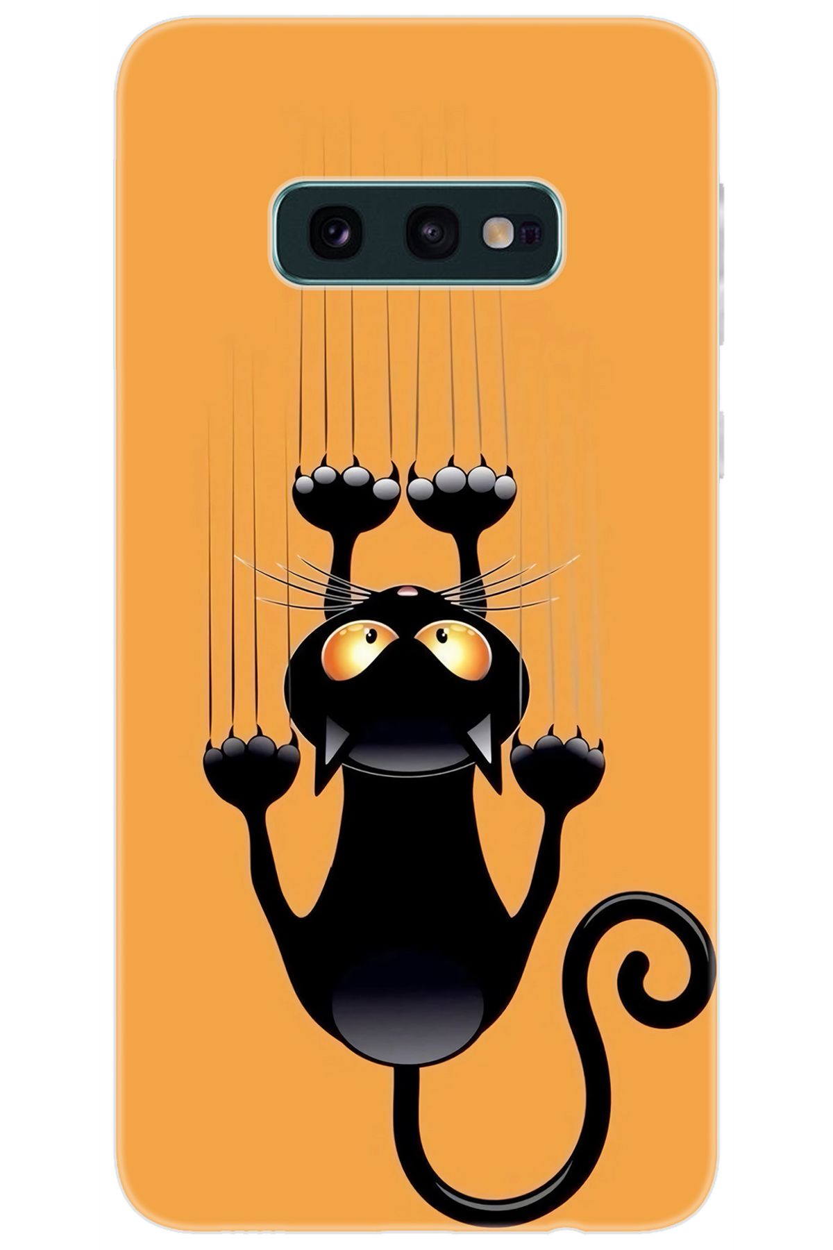 Ceppare Samsung Galaxy S10E (SM-G970F) Uyumlu Kılıf Desen Baskılı Silikon Kara Kedi STK:734 CP-9XMirhg