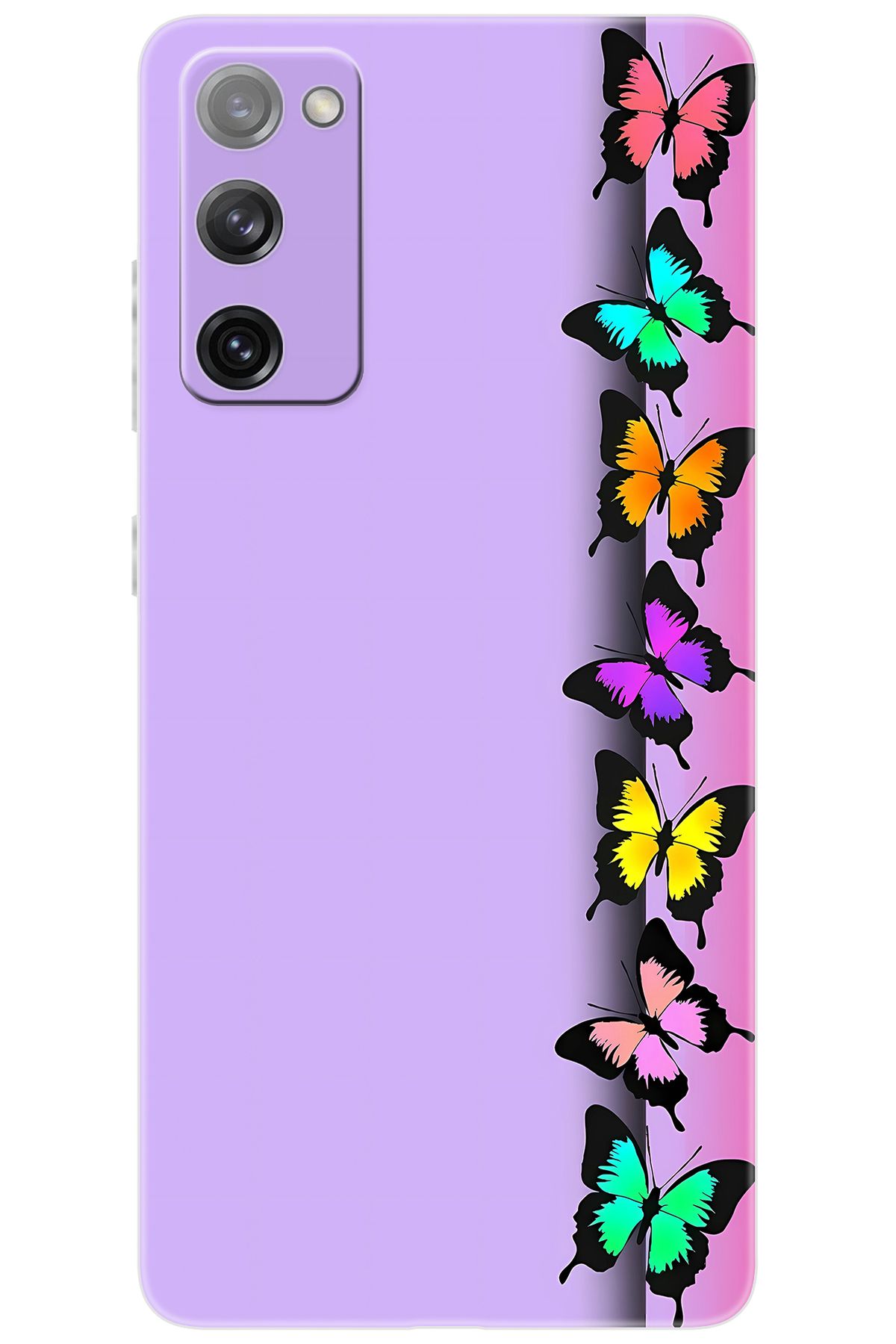 Ceppare Samsung Galaxy S20 FE (SM-G780G) Uyumlu Kılıf Desen Baskılı Silikon Kelebek STK:671 CP-Rm87Ssx
