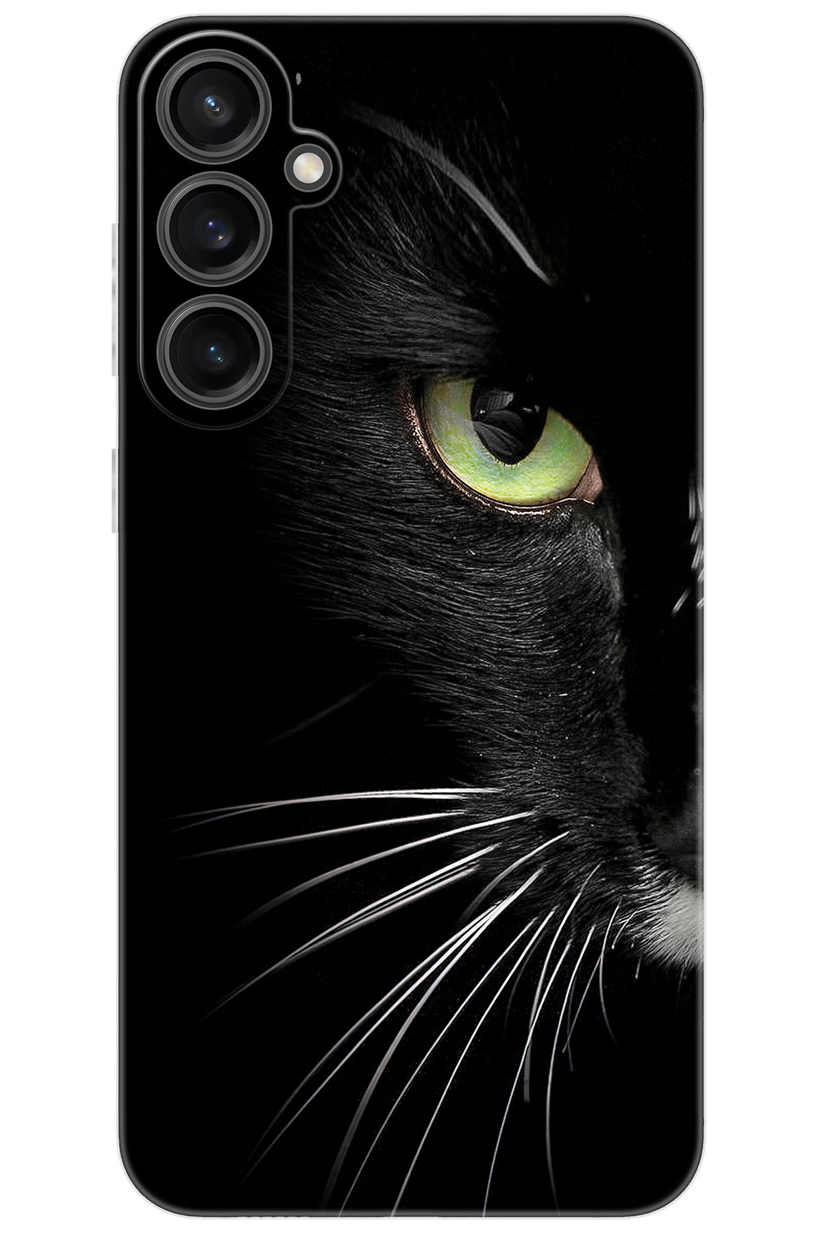 Ceppare Samsung Galaxy S23 FE (SM-S711B) Uyumlu Kılıf Desen Baskılı Silikon Siyah Kedi STK:482 CP-5iNtgIA