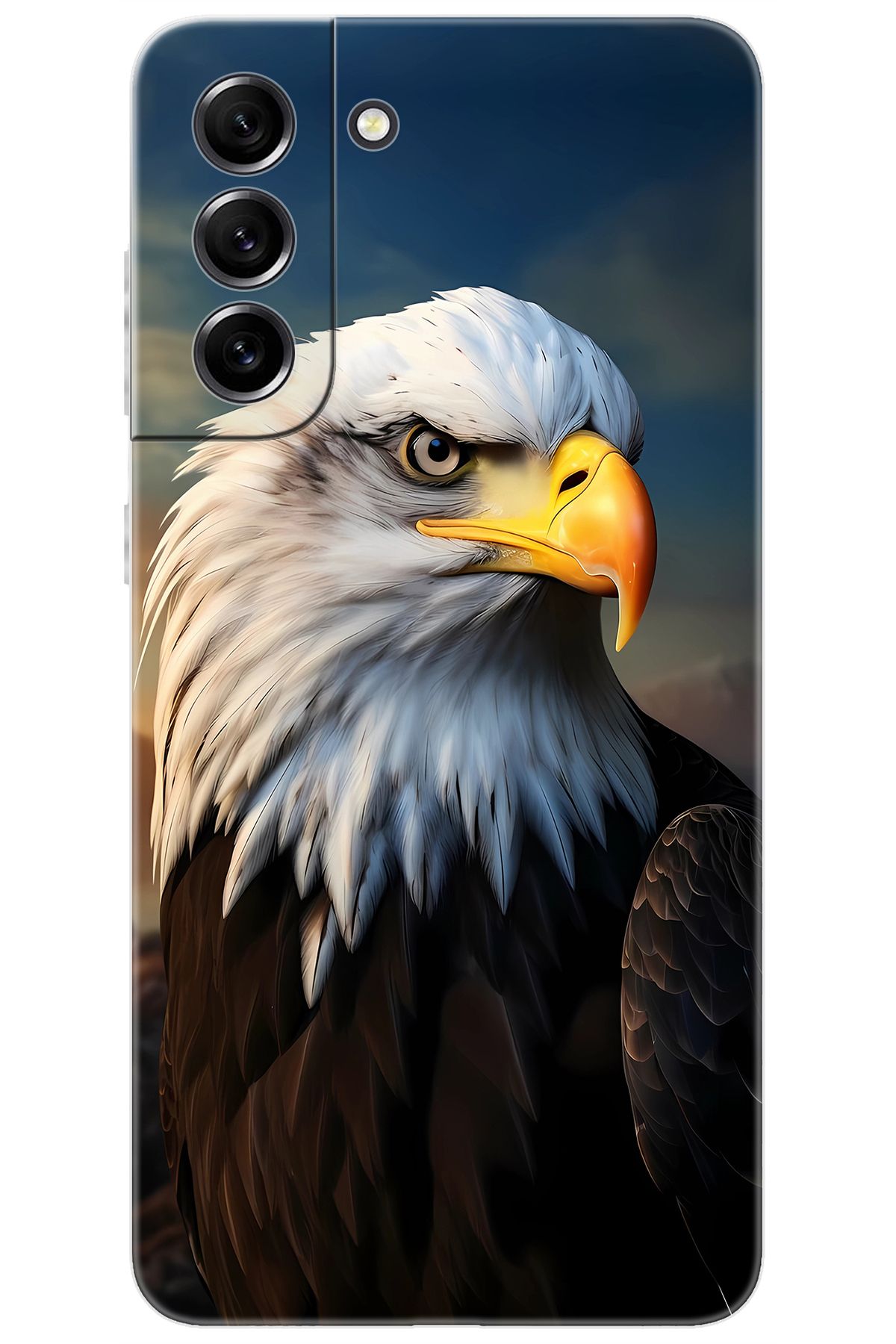 Ceppare Samsung Galaxy S21 FE (SM-G990E) Uyumlu Kılıf Desen Baskılı Silikon Kartal STK:687 CP-54eOGyq