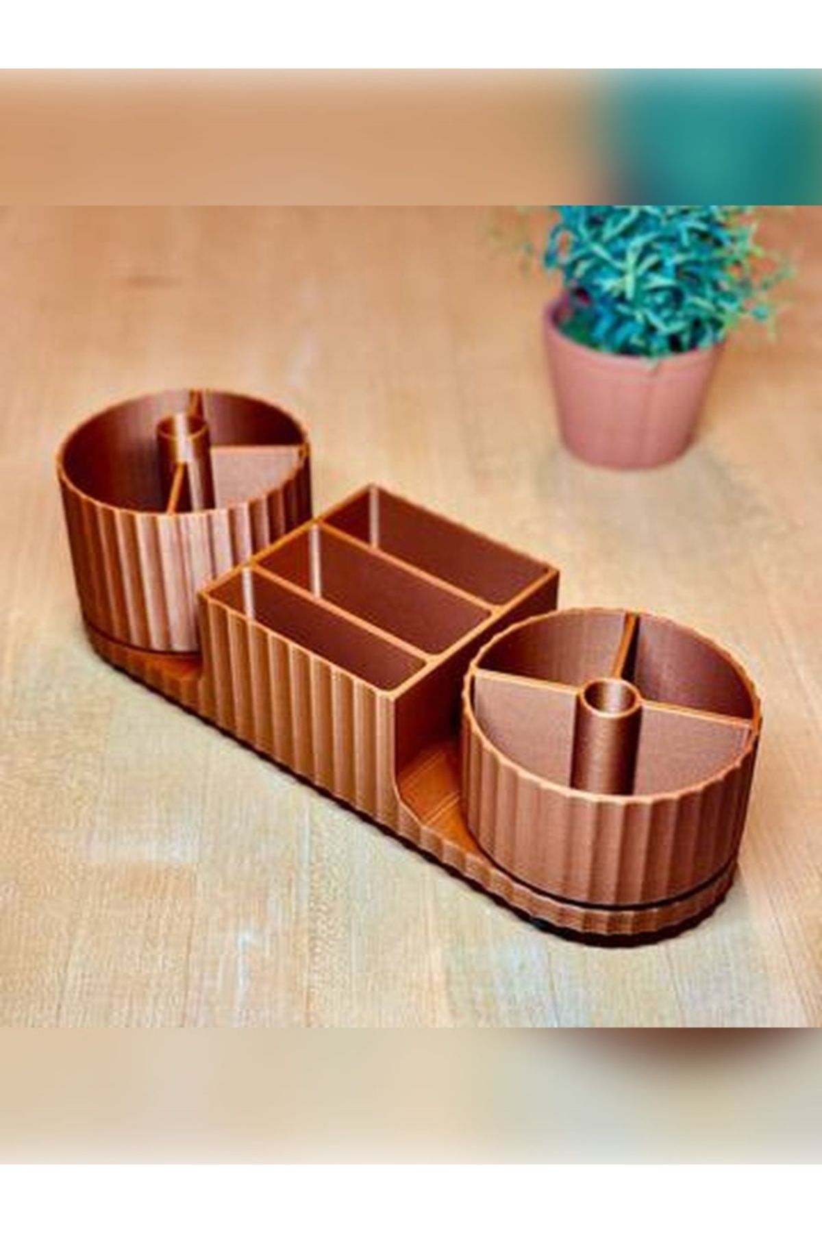 lysiaaccessory Dönen Stantlı Çok Amaçlı Masaüstü Düzenleyici | 247x247x61 mm