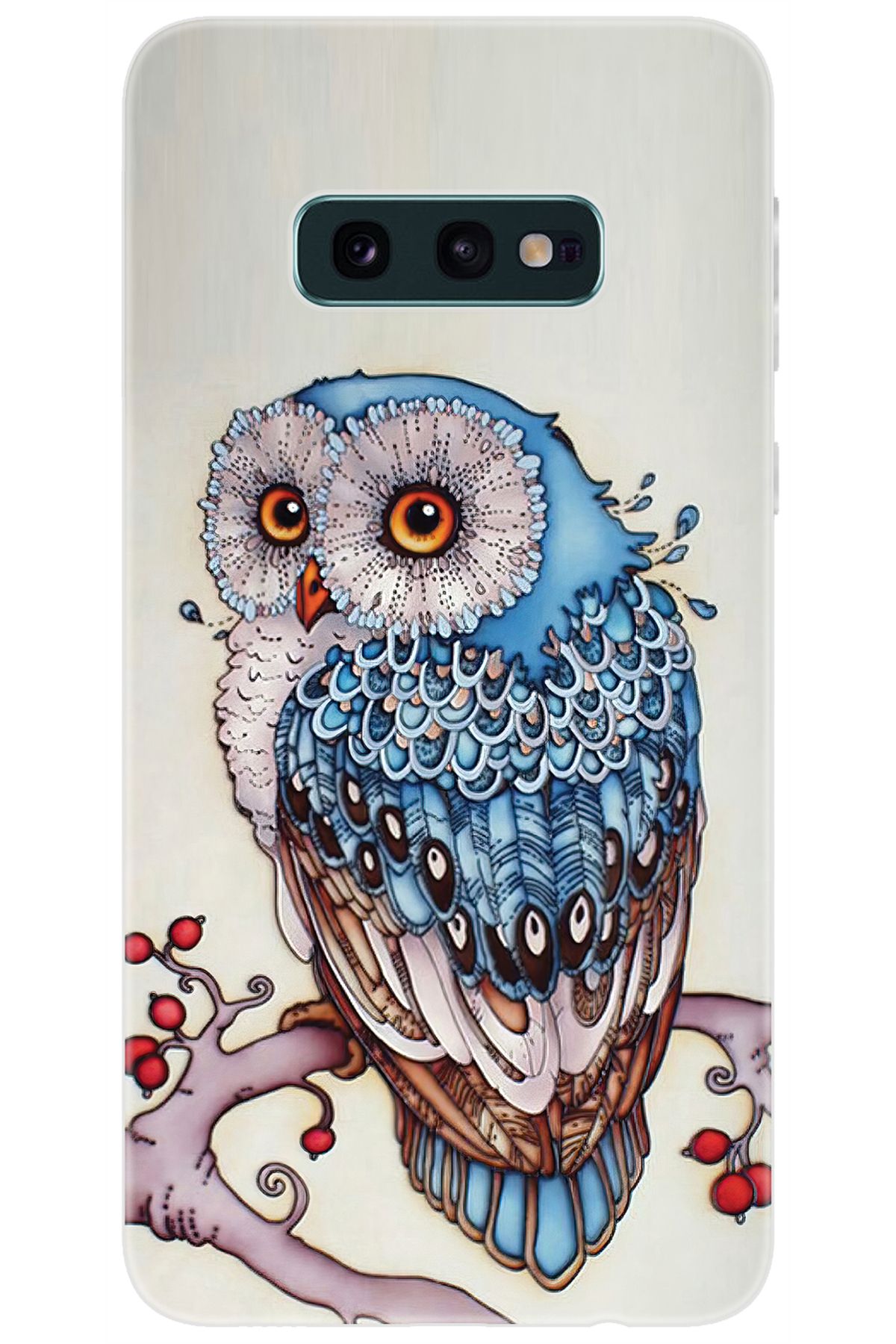 Ceppare Samsung Galaxy S10E (SM-G970F) Uyumlu Kılıf Desen Baskılı Silikon Baykuş STK:563 CP-T7kz9ib