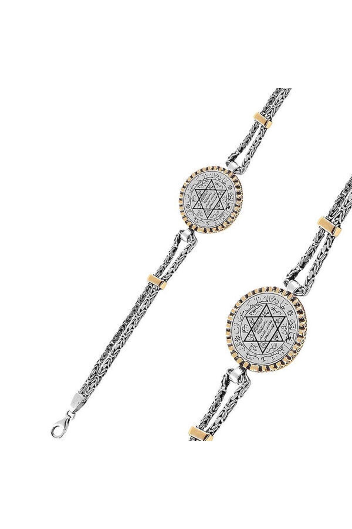 shop Süleyman Mührü 925 Ayar Gümüş Erkek Bileklik