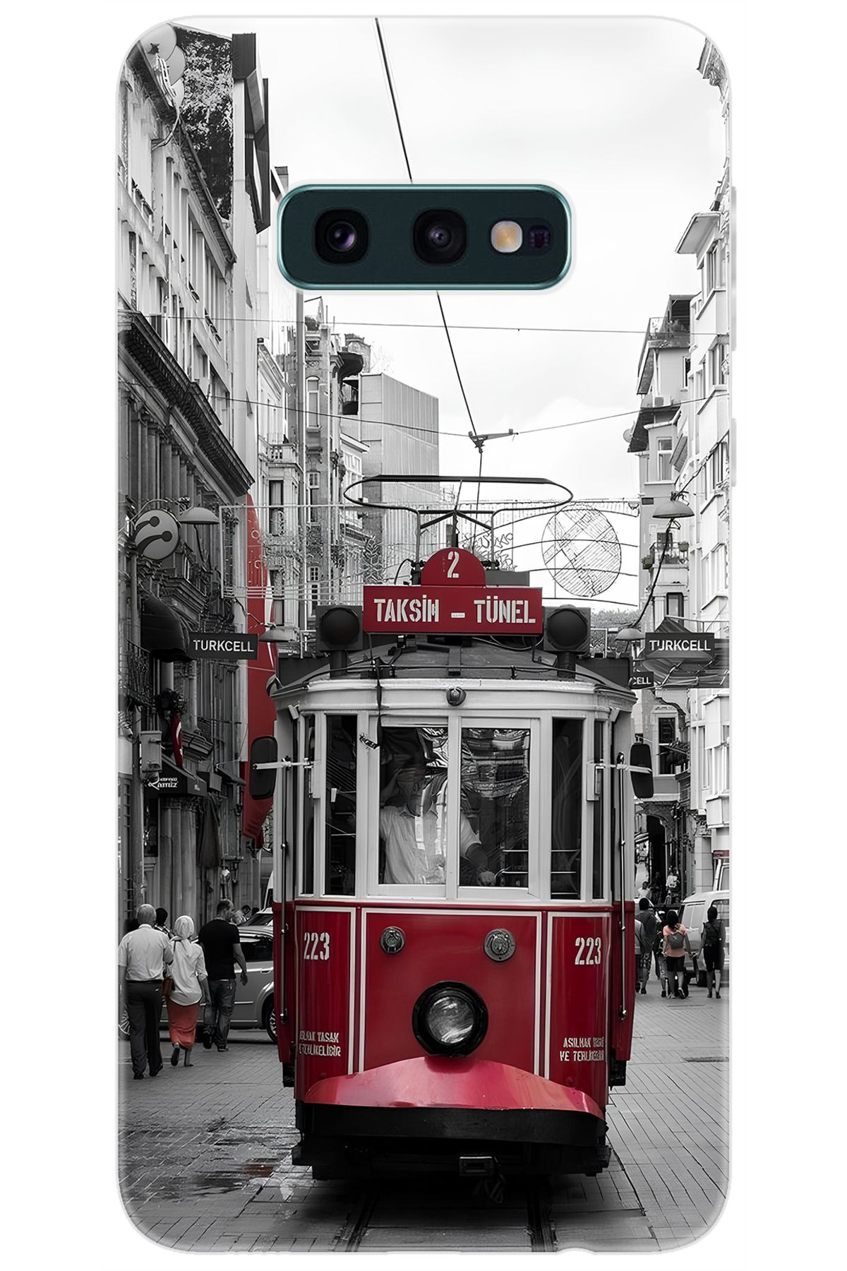 Ceppare Samsung Galaxy S10E (SM-G970F) Uyumlu Kılıf Desen Baskılı Silikon Tramvay STK:691 CP-KkxLlXZ