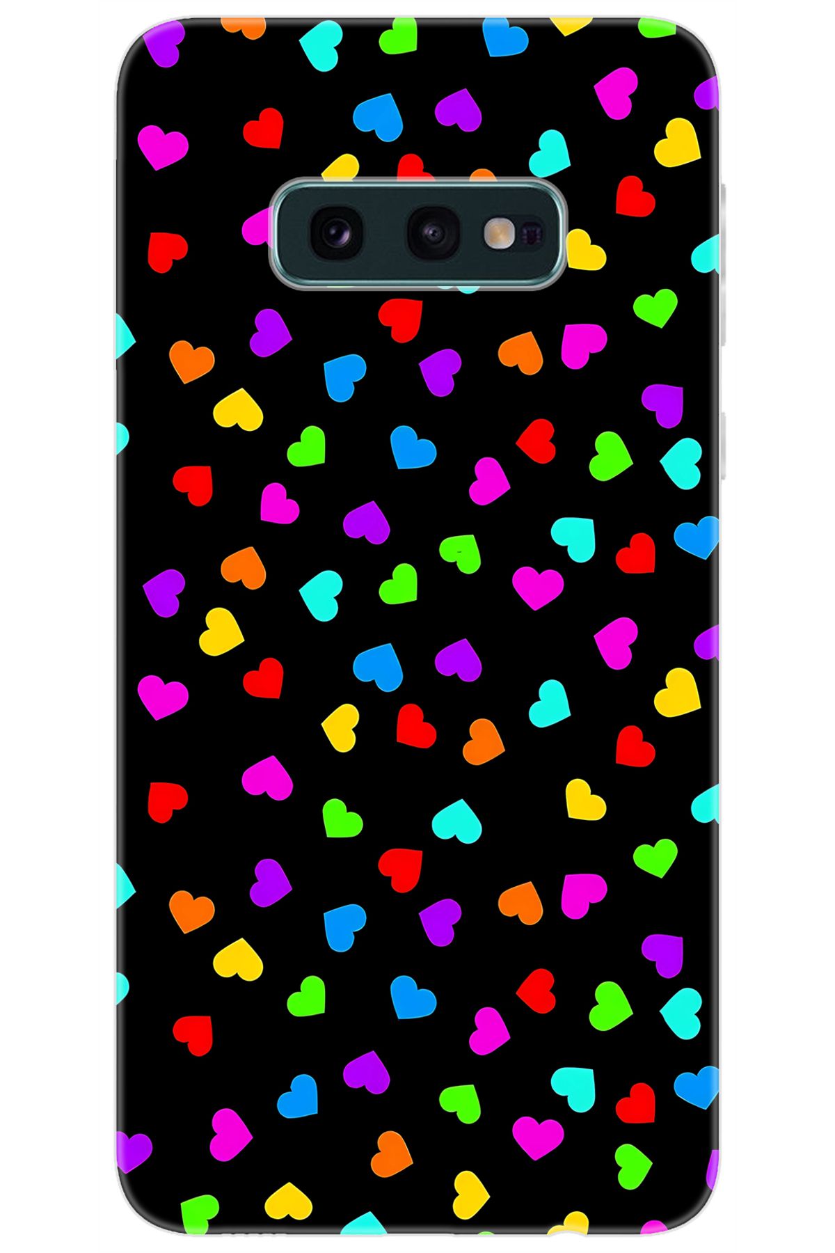 Ceppare Samsung Galaxy S10E (SM-G970F) Uyumlu Kılıf Desenli Silikon Renkli Minik Kalpler STK:1017 CP-XWT66A4
