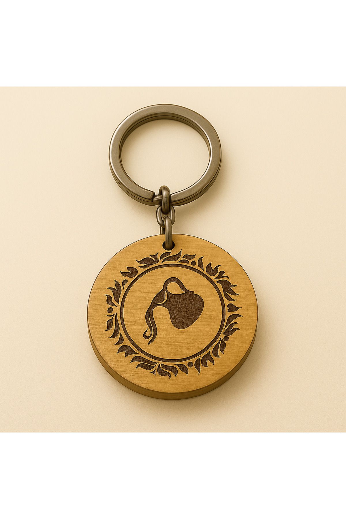 MSMETICARET Burç Anahtarlık – |12 Zodyak Sembolü | Ahşap Çift Taraflı Lazer Gravürlü| Zodiac Keychain
