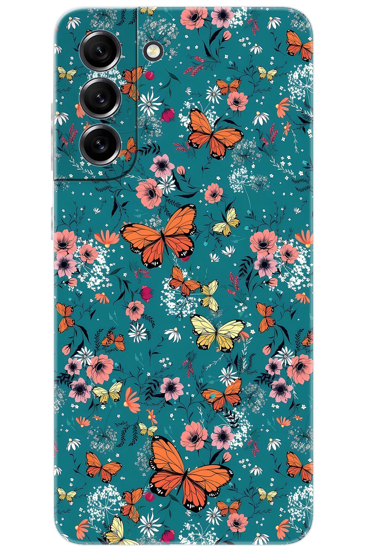 Ceppare Samsung Galaxy S21 FE (SM-G990E) Uyumlu Kılıf Desen Baskılı Silikon Kelebek STK:680 CP-HPTaH7l