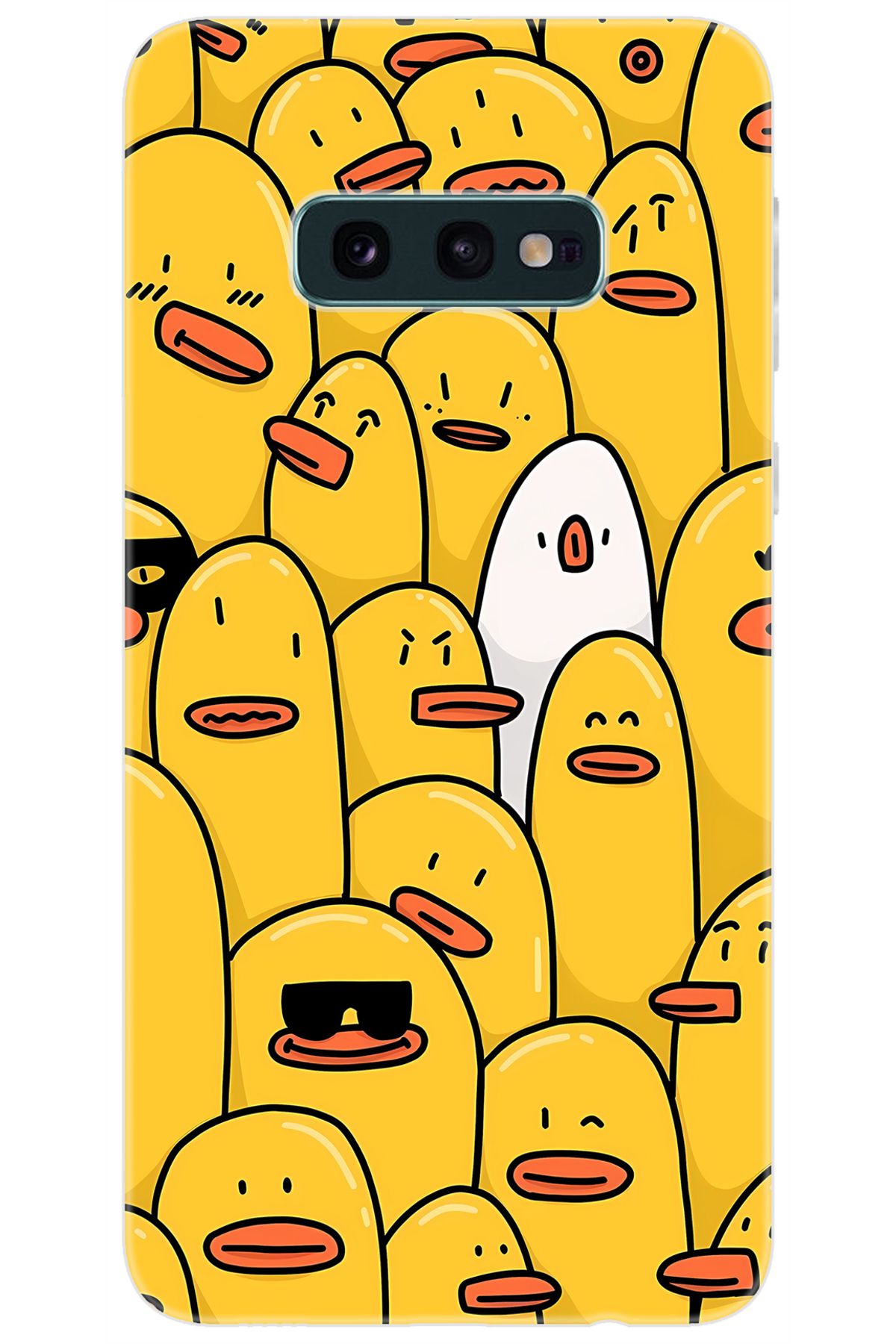 Ceppare Samsung Galaxy S10E (SM-G970F) Uyumlu Kılıf Desen Baskılı Silikon Cool Ördek STK:650 CP-7r3FAgP