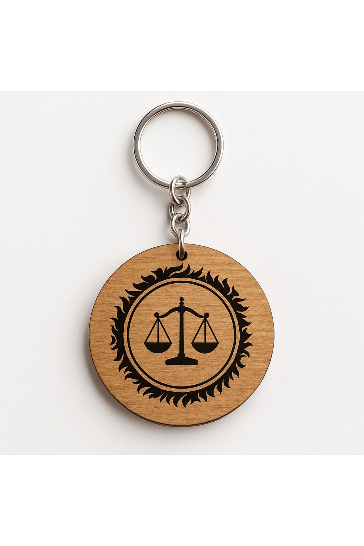 MSMETICARET Burç Anahtarlık – |12 Zodyak Sembolü | Ahşap Çift Taraflı Lazer Gravürlü| Zodiac Keychain
