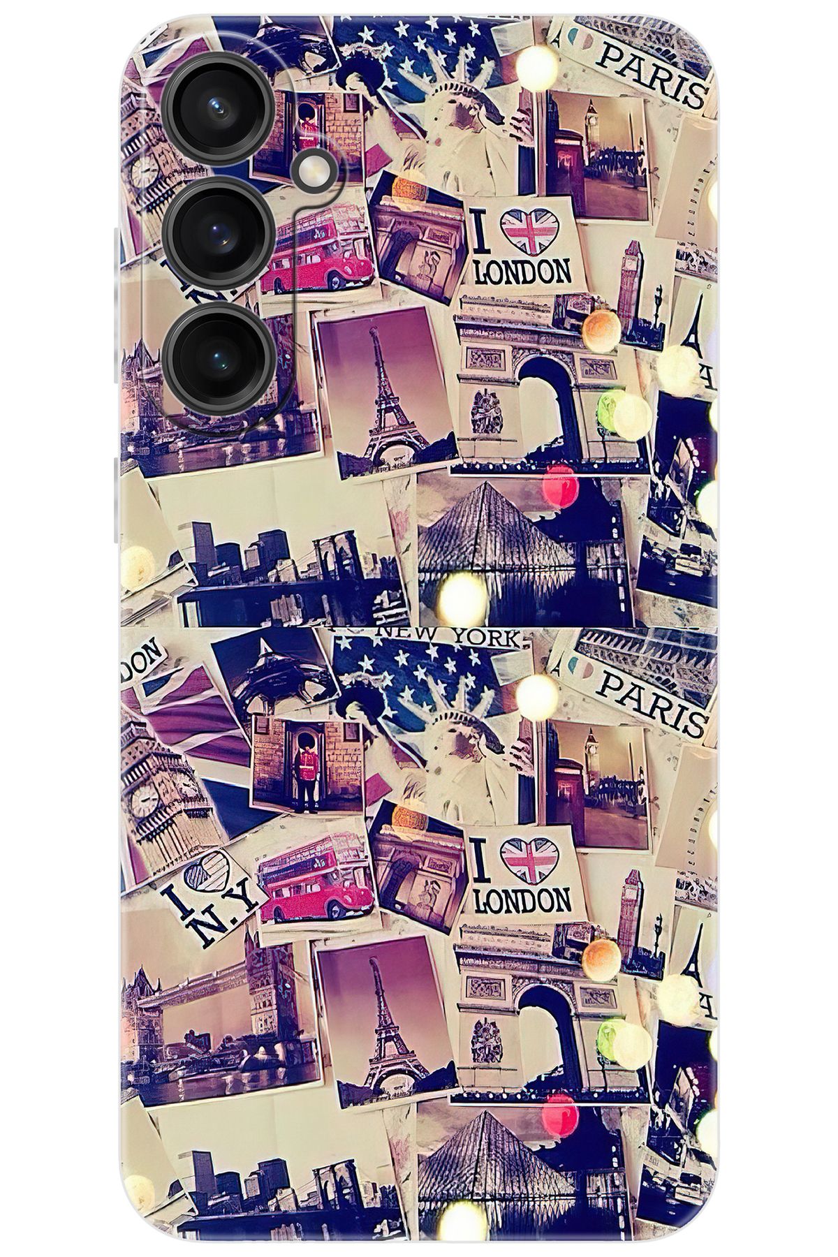 Ceppare Samsung Galaxy S23 FE (SM-S711B) Uyumlu Kılıf Desen Baskı Silikon Karma Şehirler STK:732 CP-Dy0jAA8