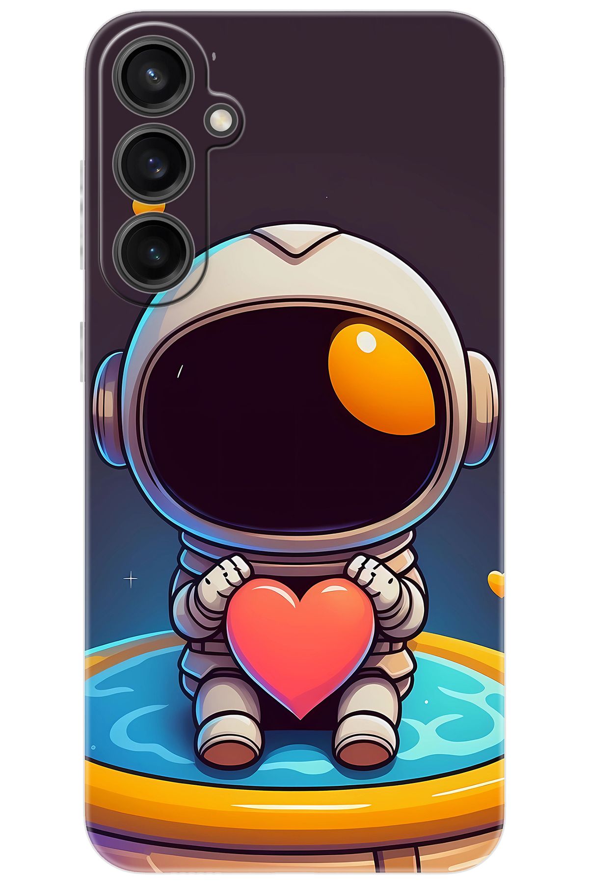 Ceppare Samsung Galaxy S23 FE (SM-S711B) Uyumlu Kılıf Desenli Silikon Sevimli Astronot STK:659 CP-sWNT6vz